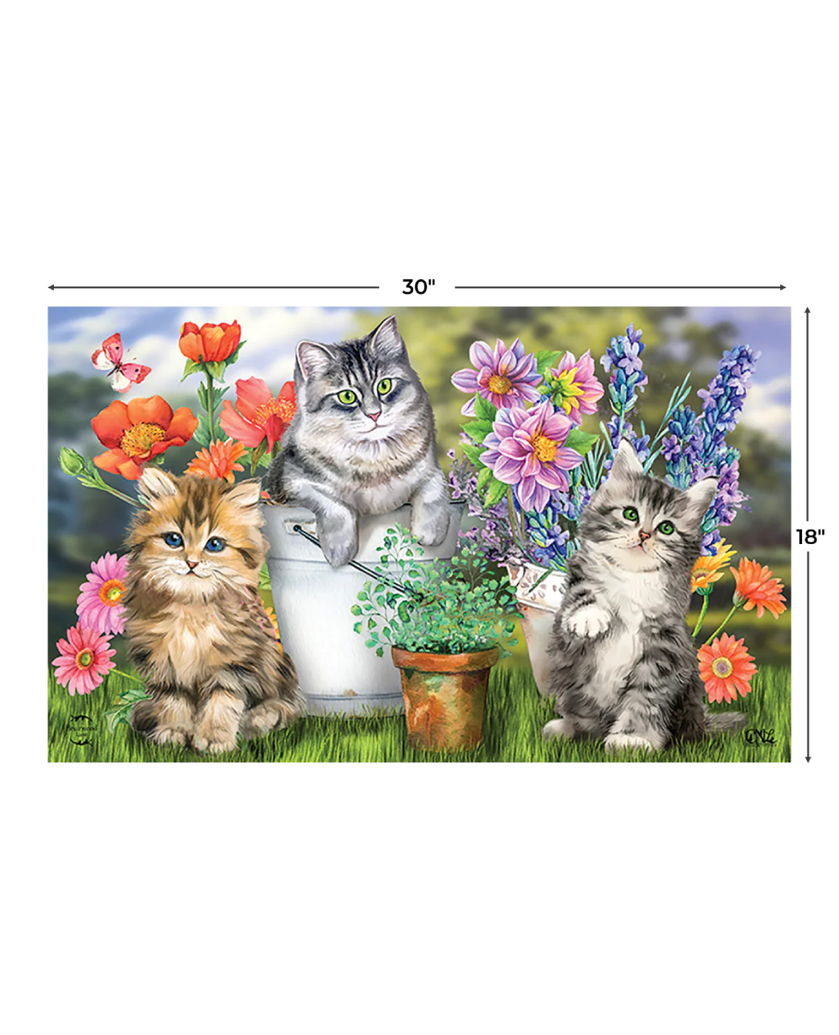 Garden Cats Spring Doormat - Image 3