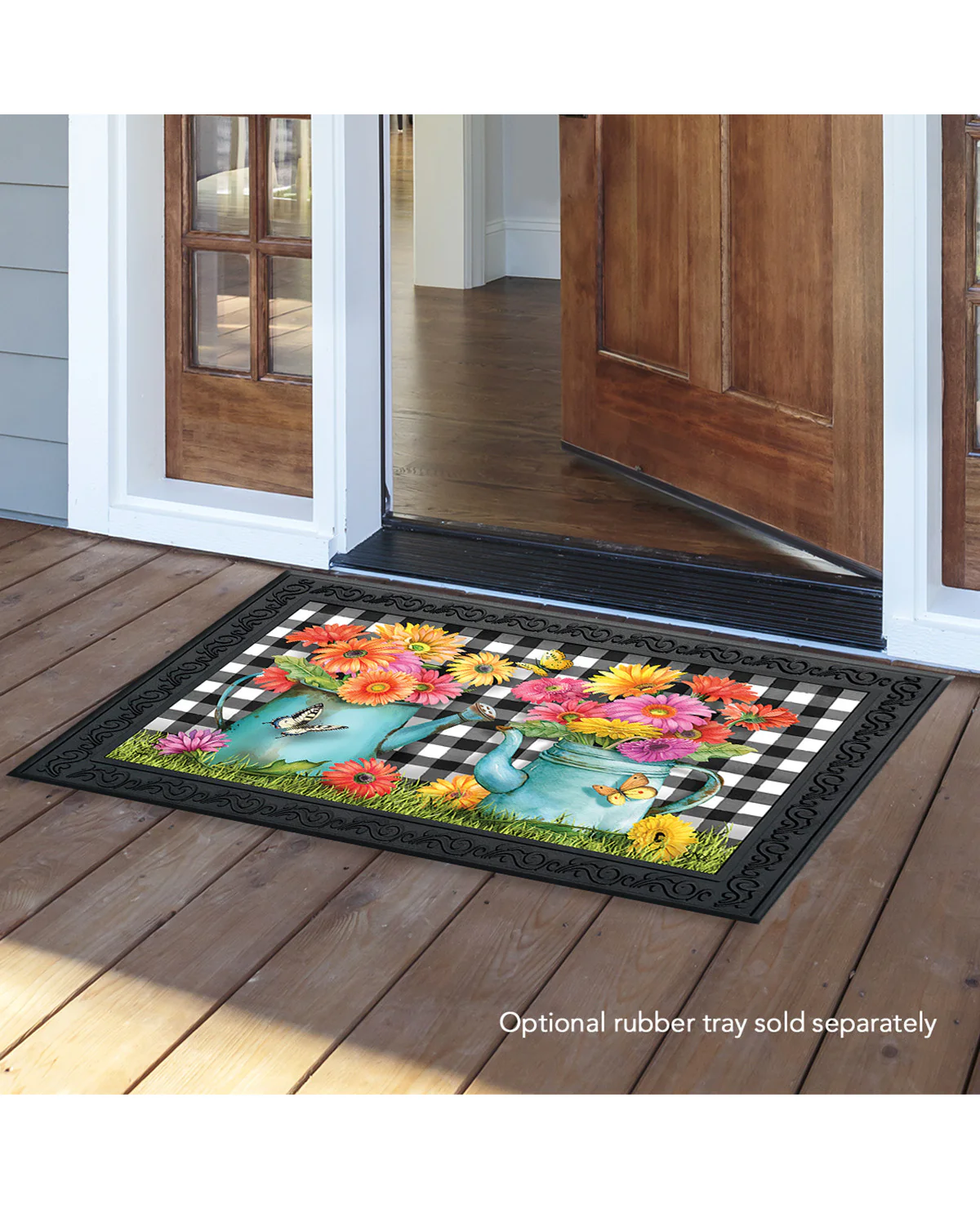 Gerber Daisy Watering Can Doormat - Image 2