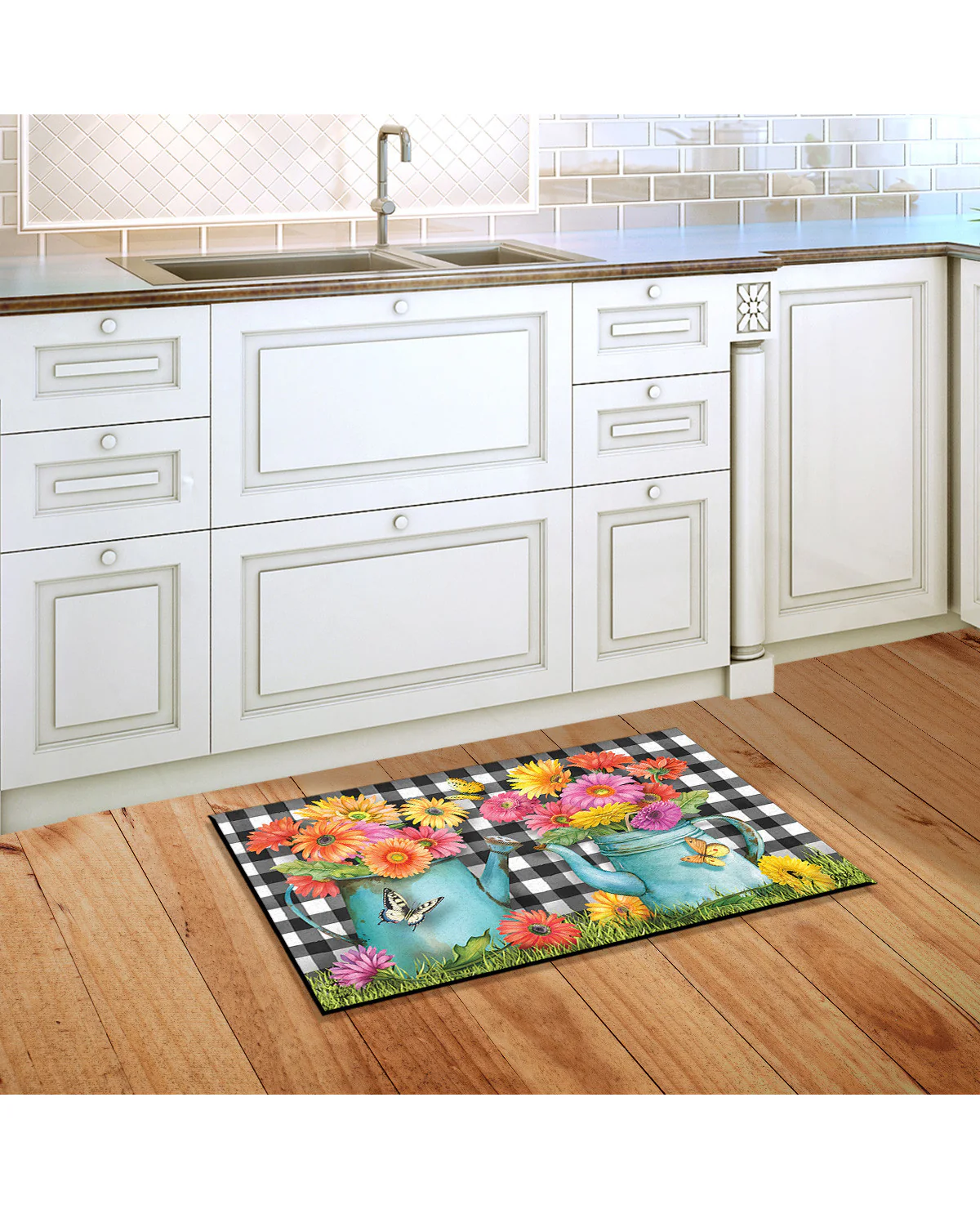 Gerber Daisy Watering Can Doormat - Image 4