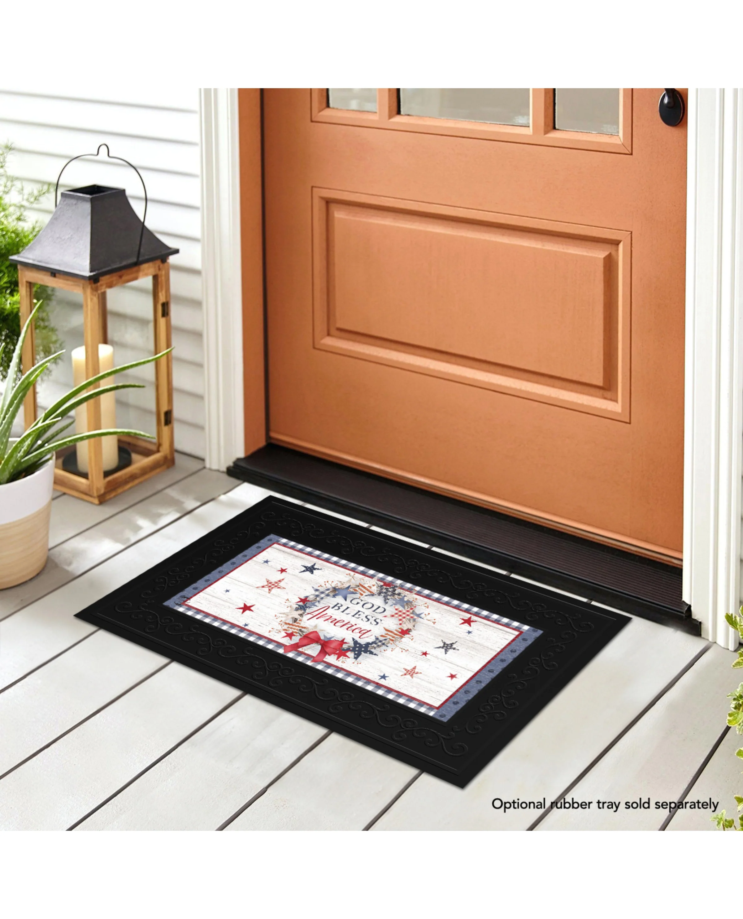 God Bless America Wreath Mini Mat - Image 2