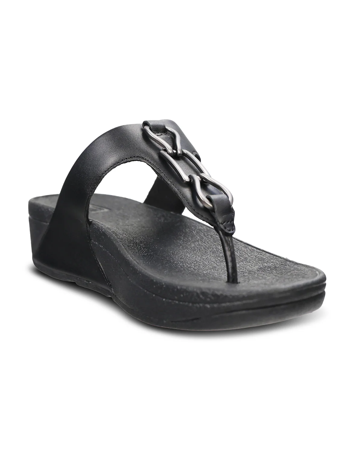 Fitflop Hallye Chain Accent Sandal Black - Image 3