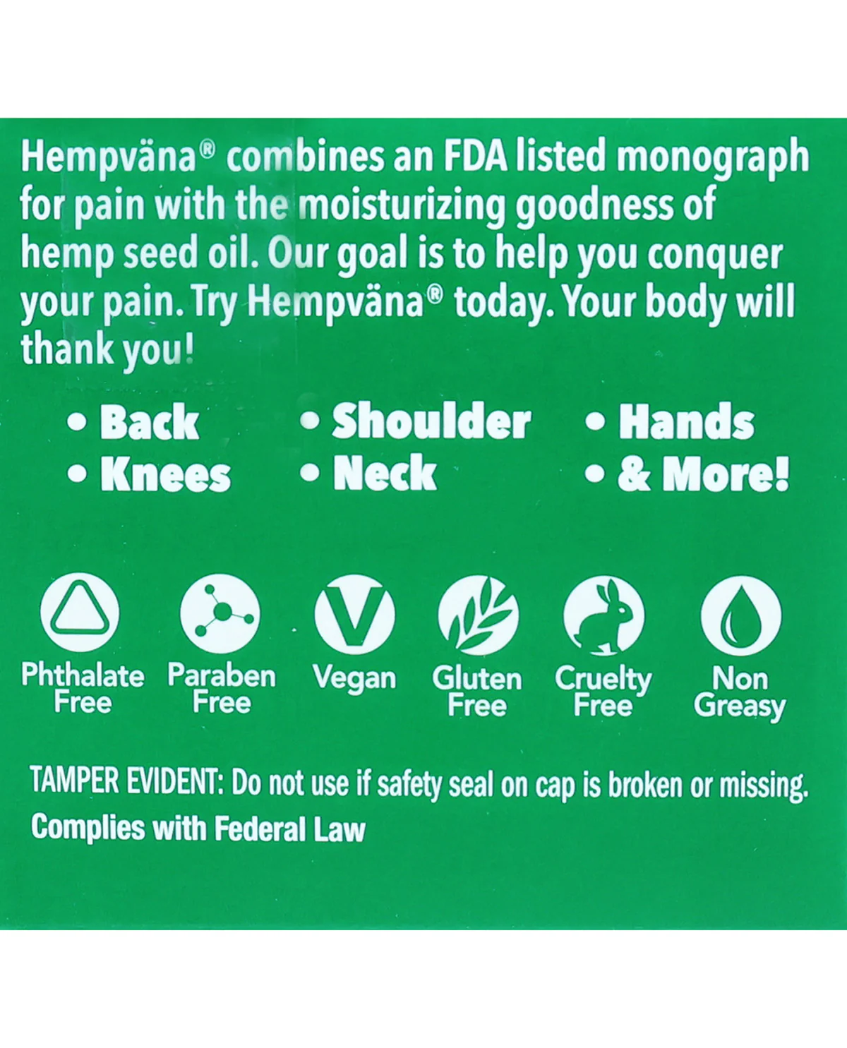 Hempvana Maximum Strength Pain Relief Cream - Original - Image 2
