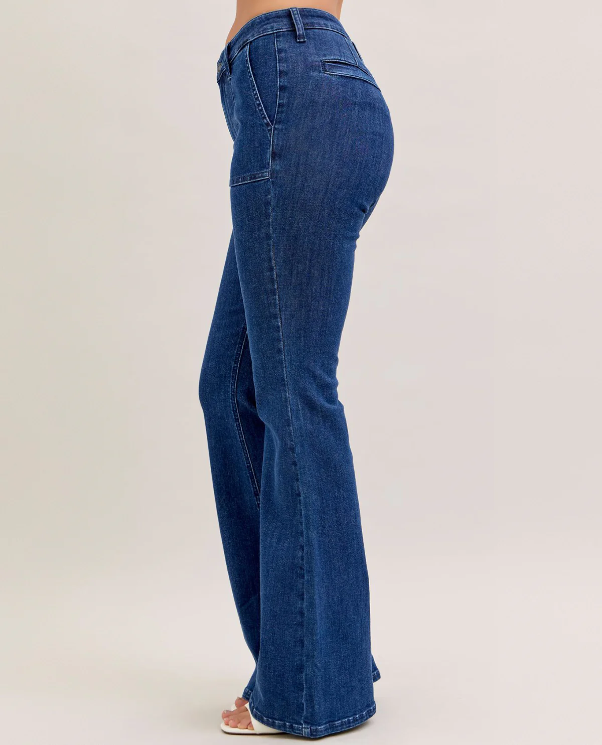 Judy Blue High Waist Flare Jeans with Patch Pocket - Image 4