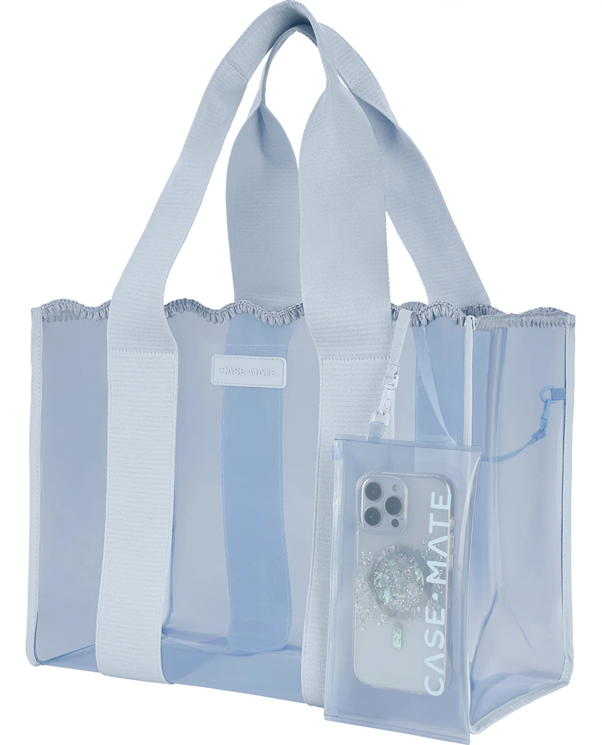 Case-Mate Light Blue Jelly Crochet Tote With Phone Pouch - Image 2