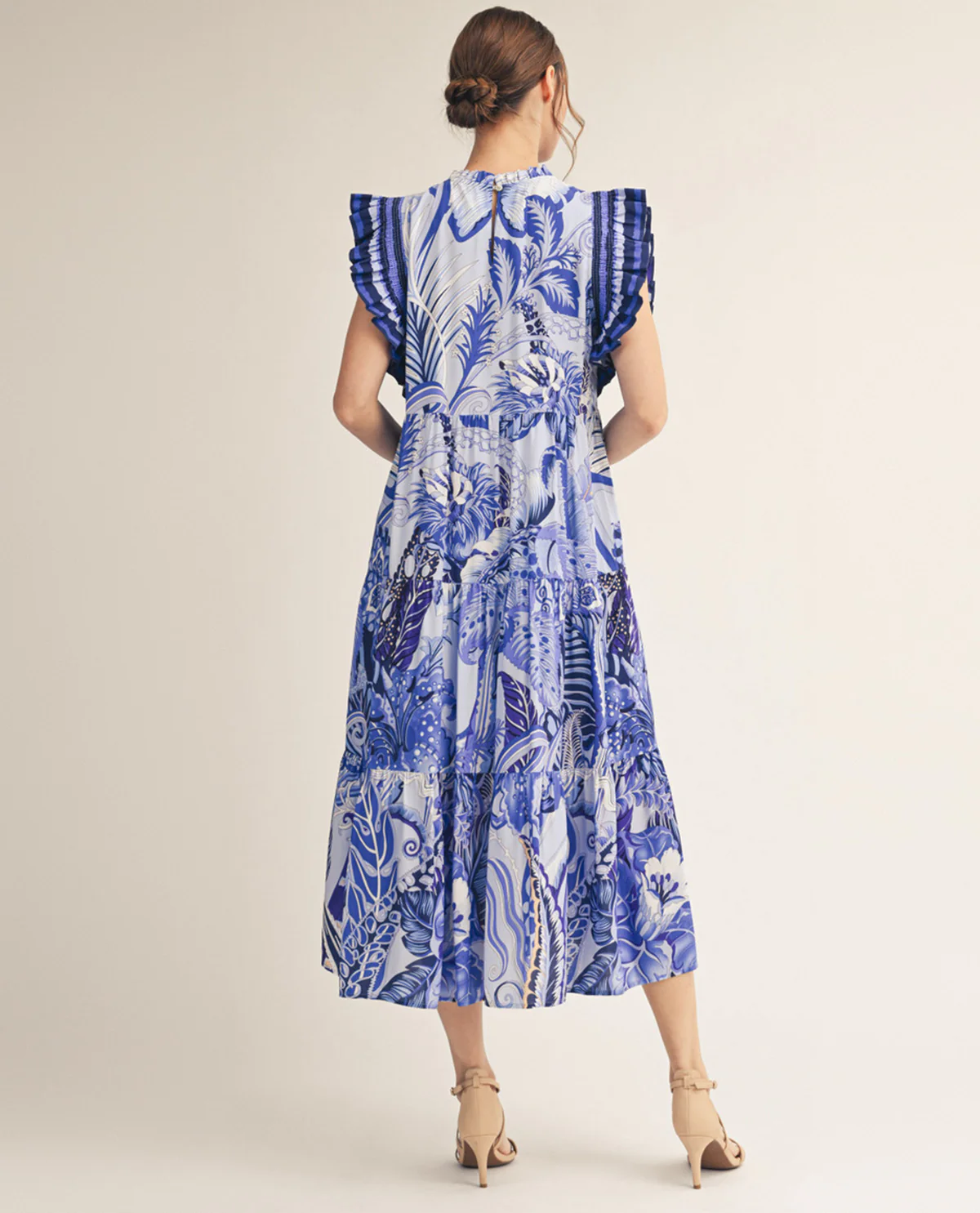 Jodifl Print Dress Blue - Image 2