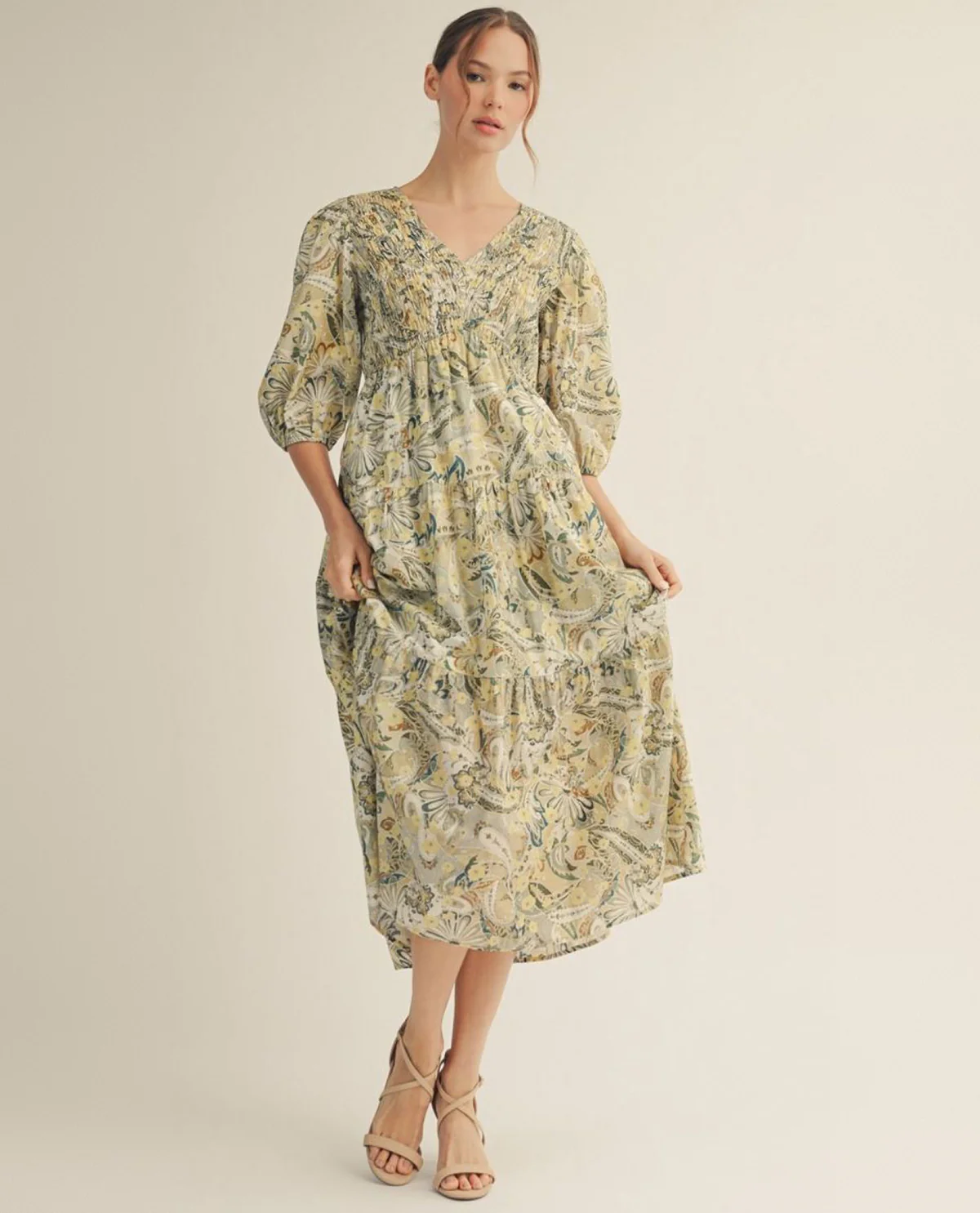 Jodifl Print Dress Green - Image 3