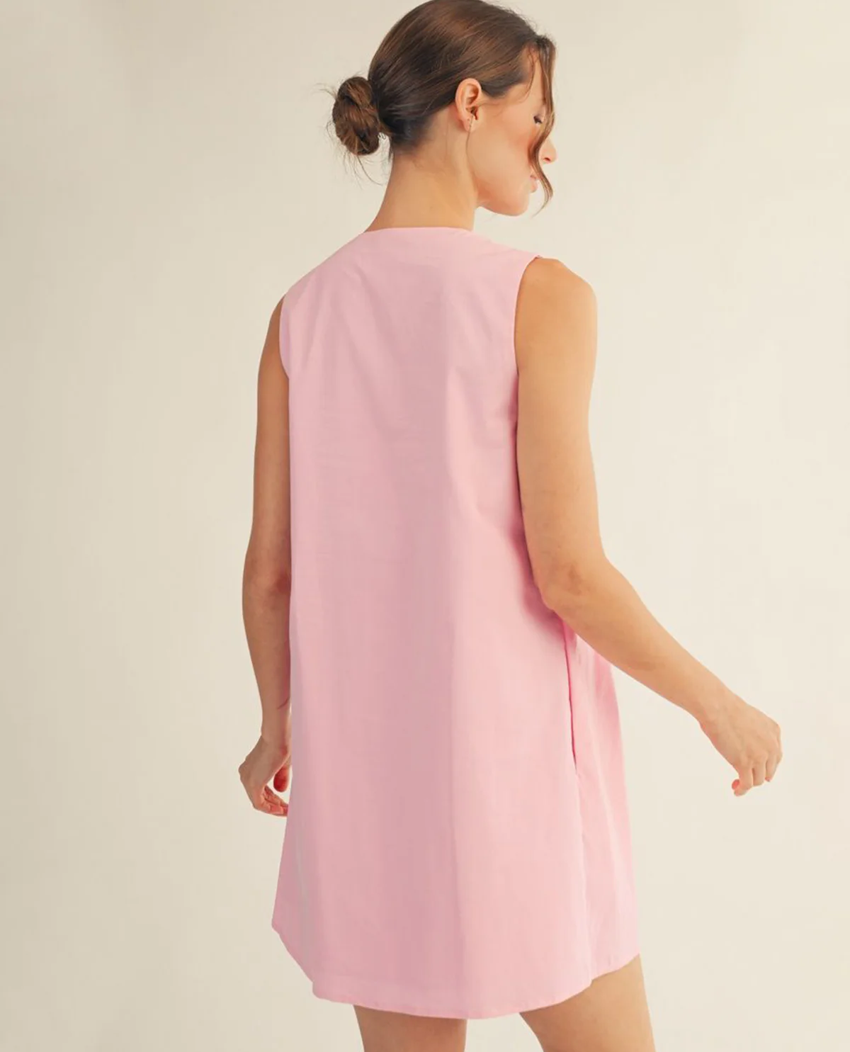 Jodifl Solid Pleated Dress Blush - Image 2