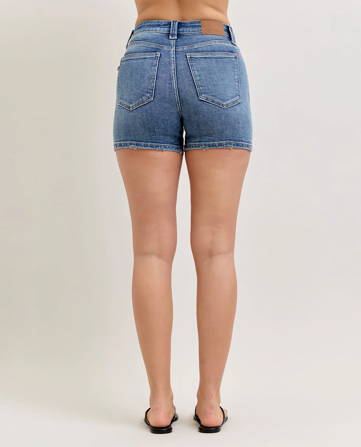 Judy Blue High Waist Slime Shorts Medium Wash - Image 4