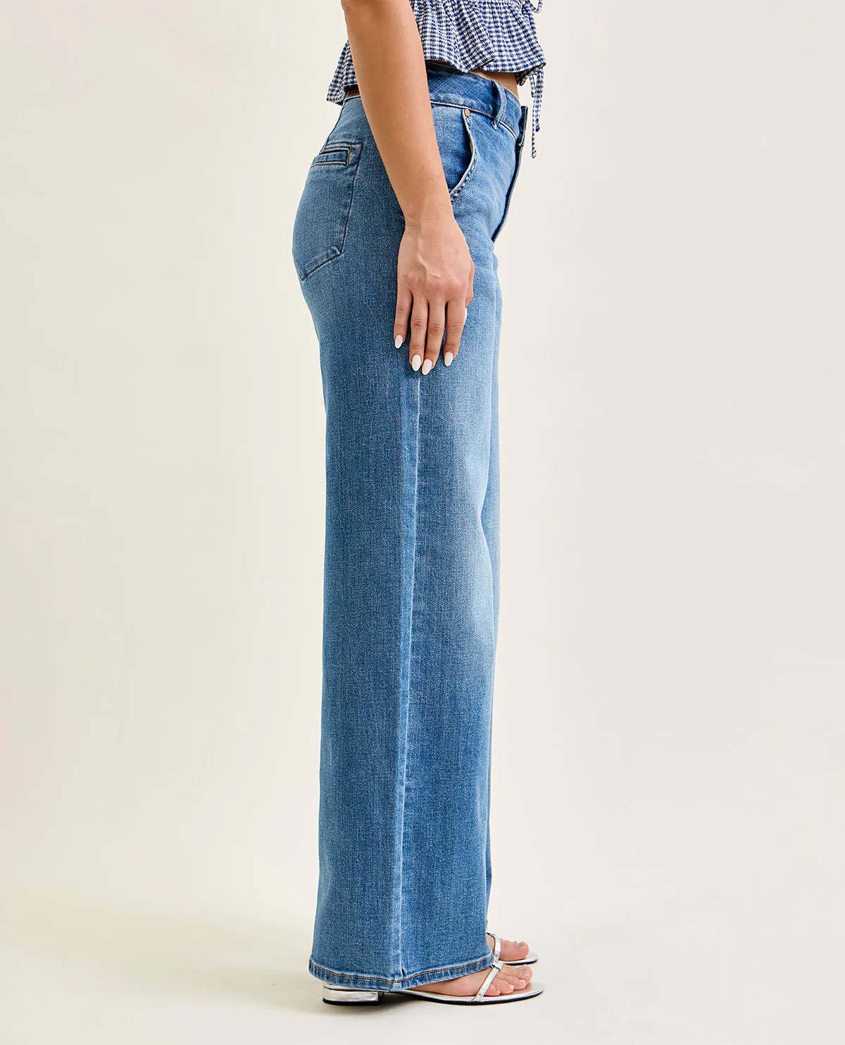 Judy Blue High Waist Trouser Jeans Medium Wash - Image 2
