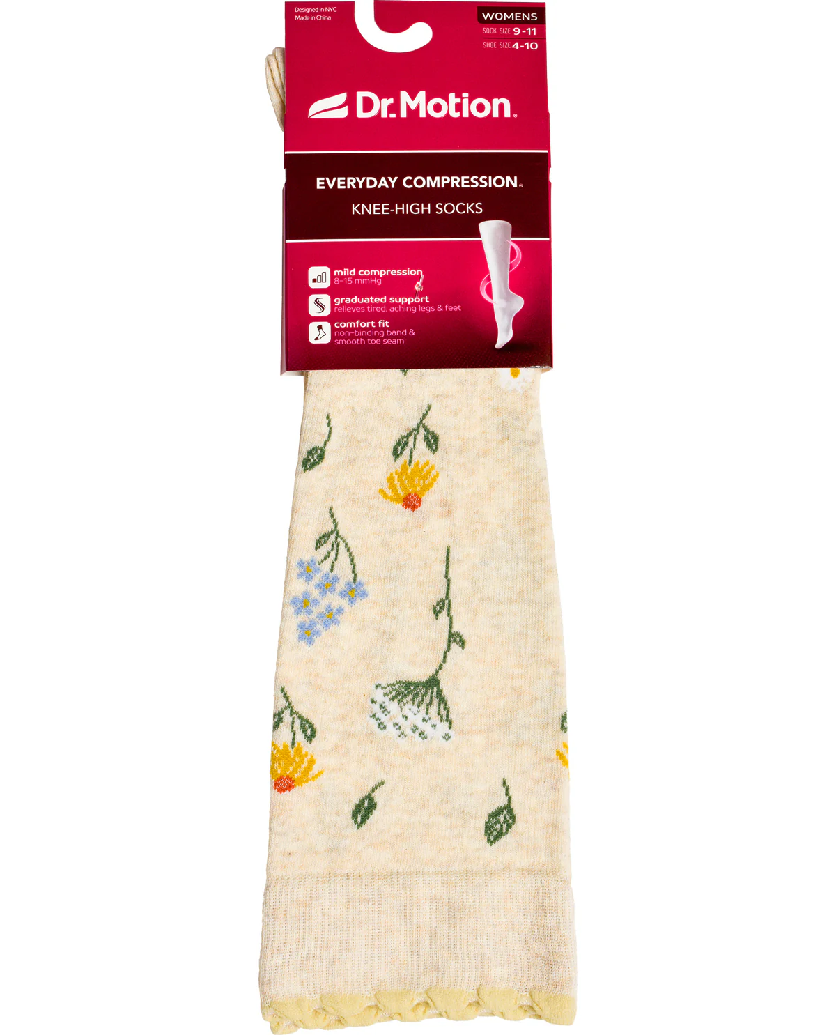 Dr. Motion Wildflowers Knee High Compression Socks - Image 2