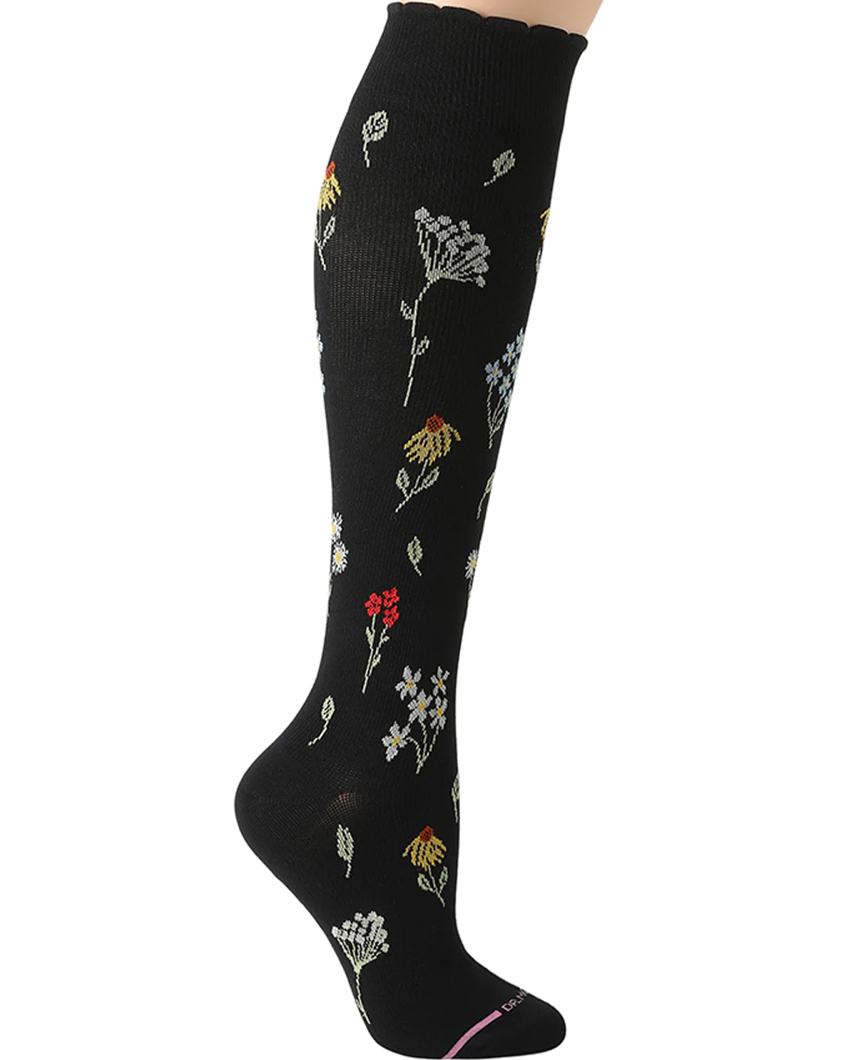 Dr. Motion Wildflowers Knee High Compression Socks - Image 3
