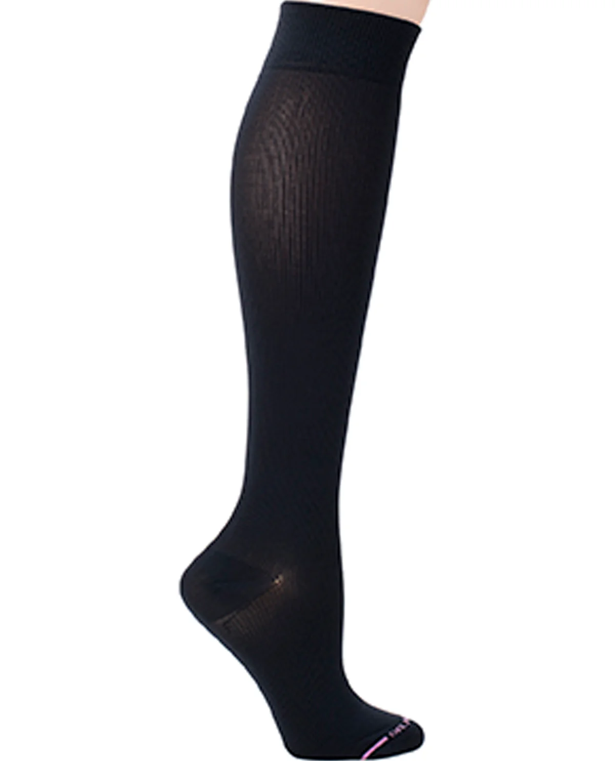 Dr. Motion Compression Solid Black Knee High Socks - Image 2