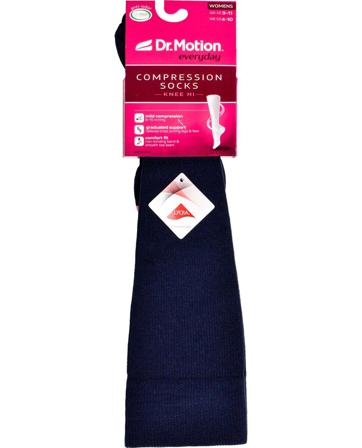 Dr. Motion Compression Solid Navy Knee High Socks - Image 2