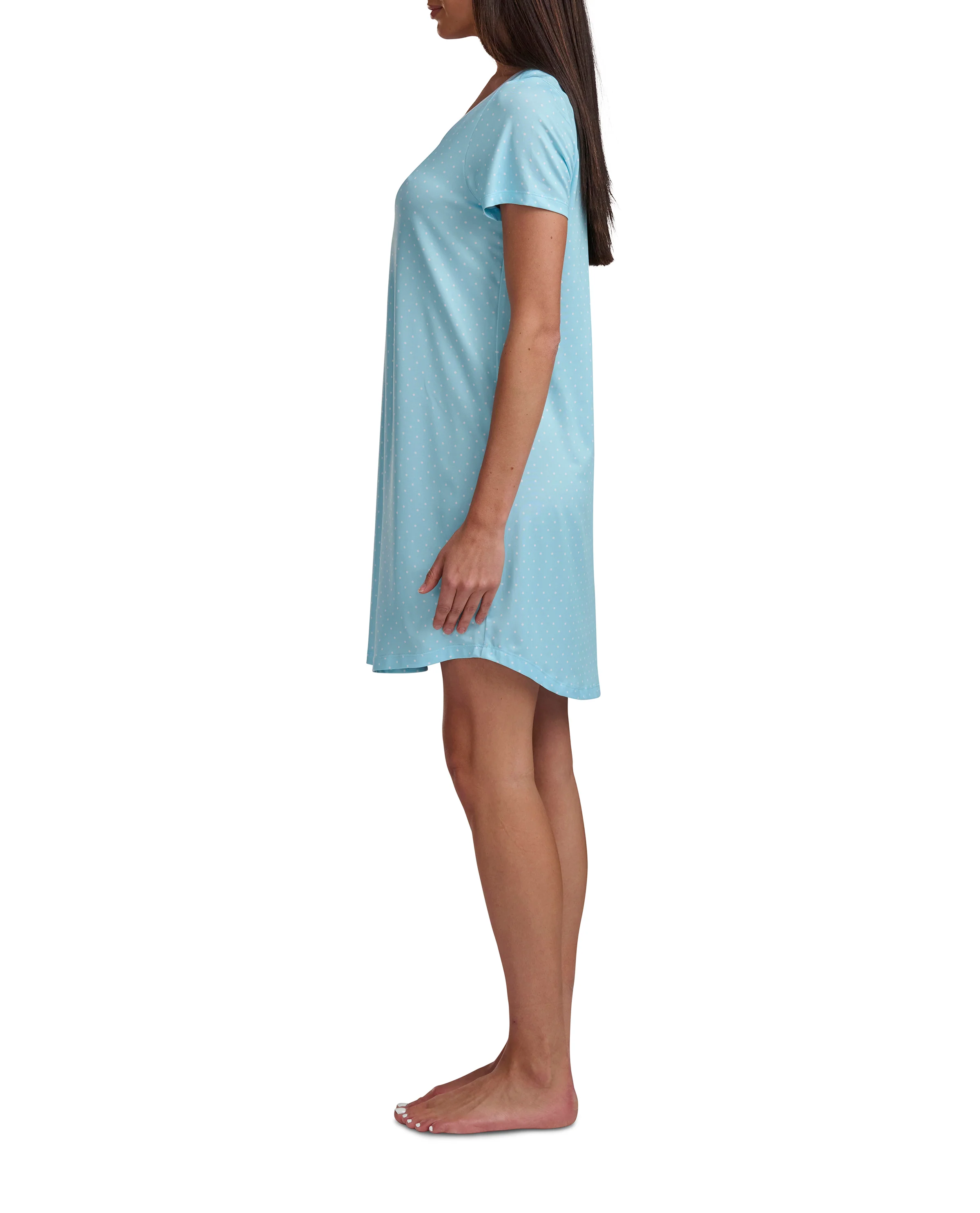 Karen Neuburger Short Sleeve Sheer Bow Sleepdress - Image 8