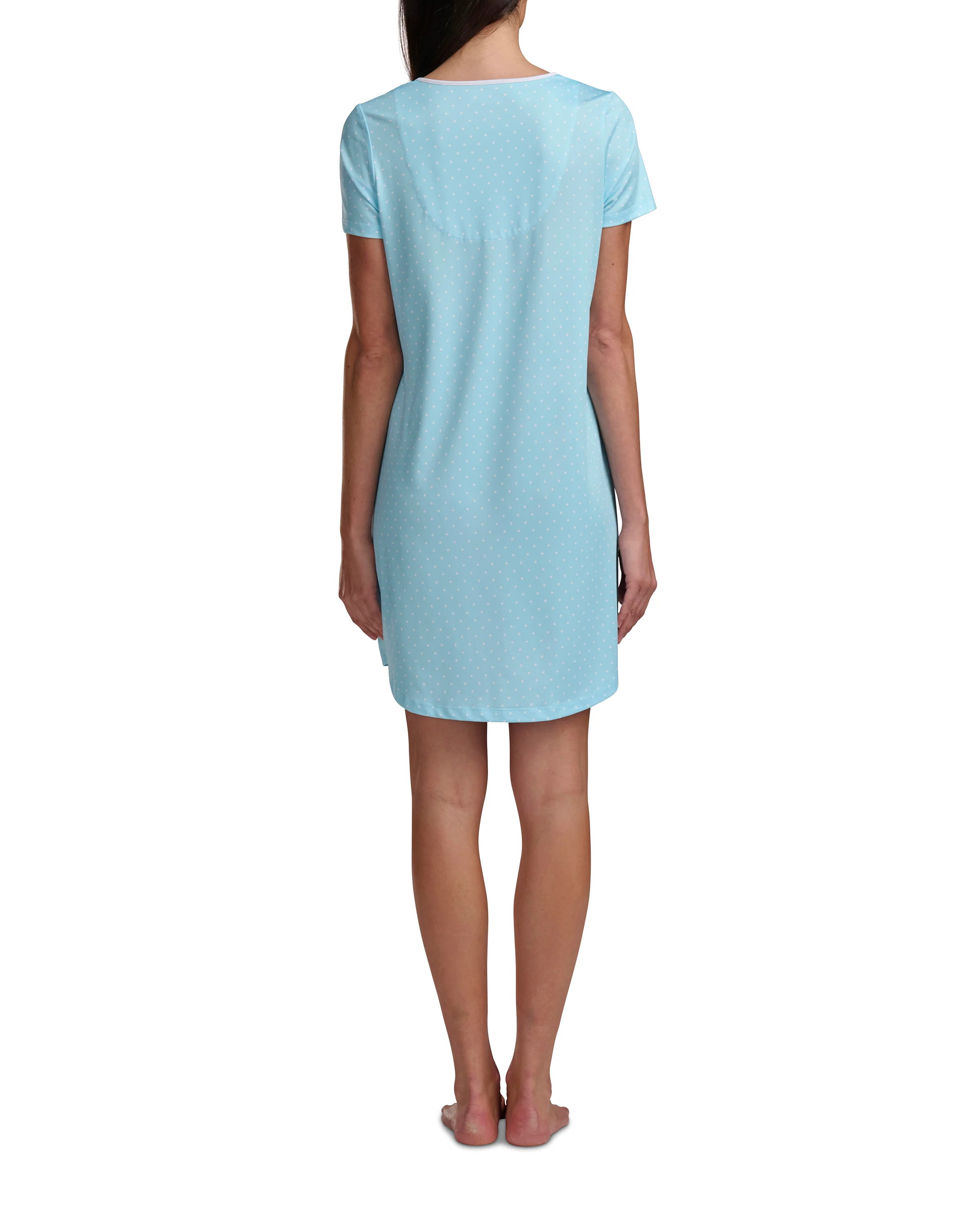 Karen Neuburger Short Sleeve Sheer Bow Sleepdress - Image 9