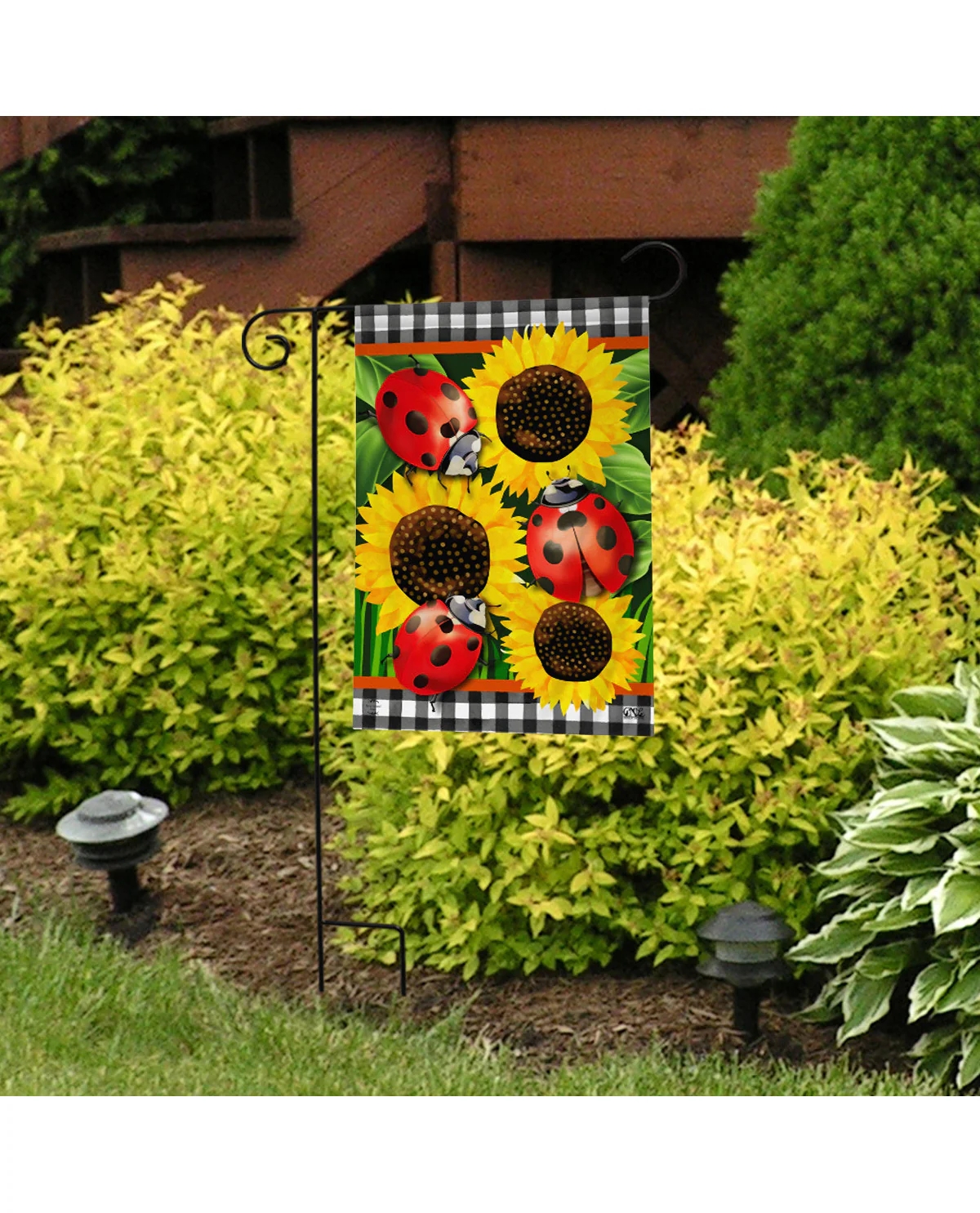 Ladybugs And Sunflowers Garden Flag - Image 2