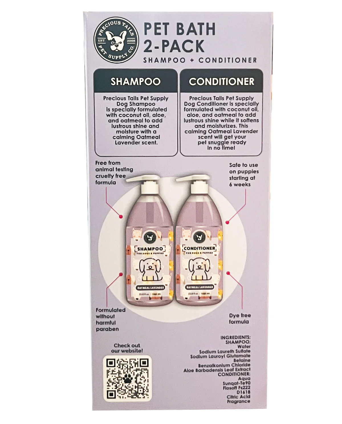 Lavender 2 Pack Pet Shampoo - Image 2