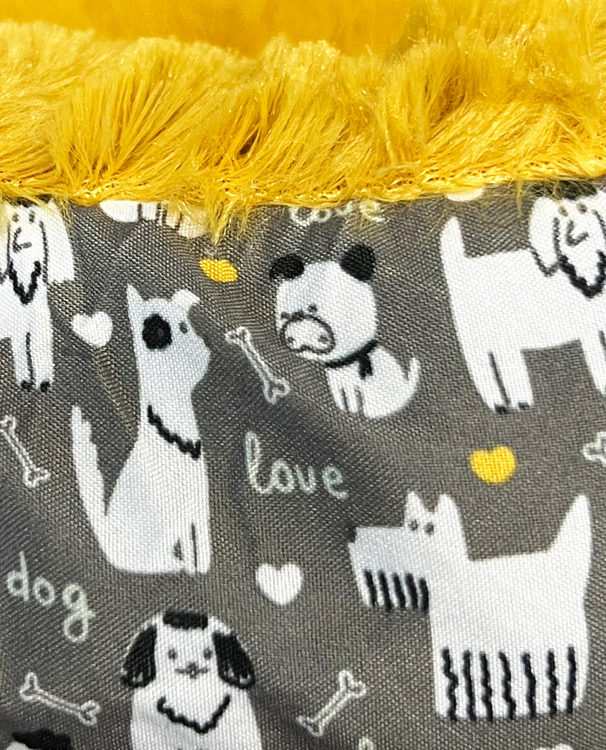 Love My Dog Pet Bed Yellow - Image 2