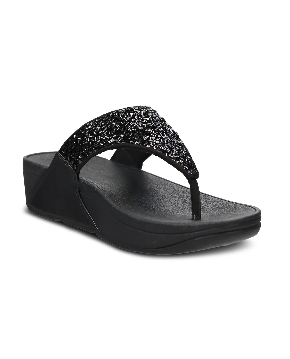 Fitflop Lulu Toethong Sandal All Black - Image 3