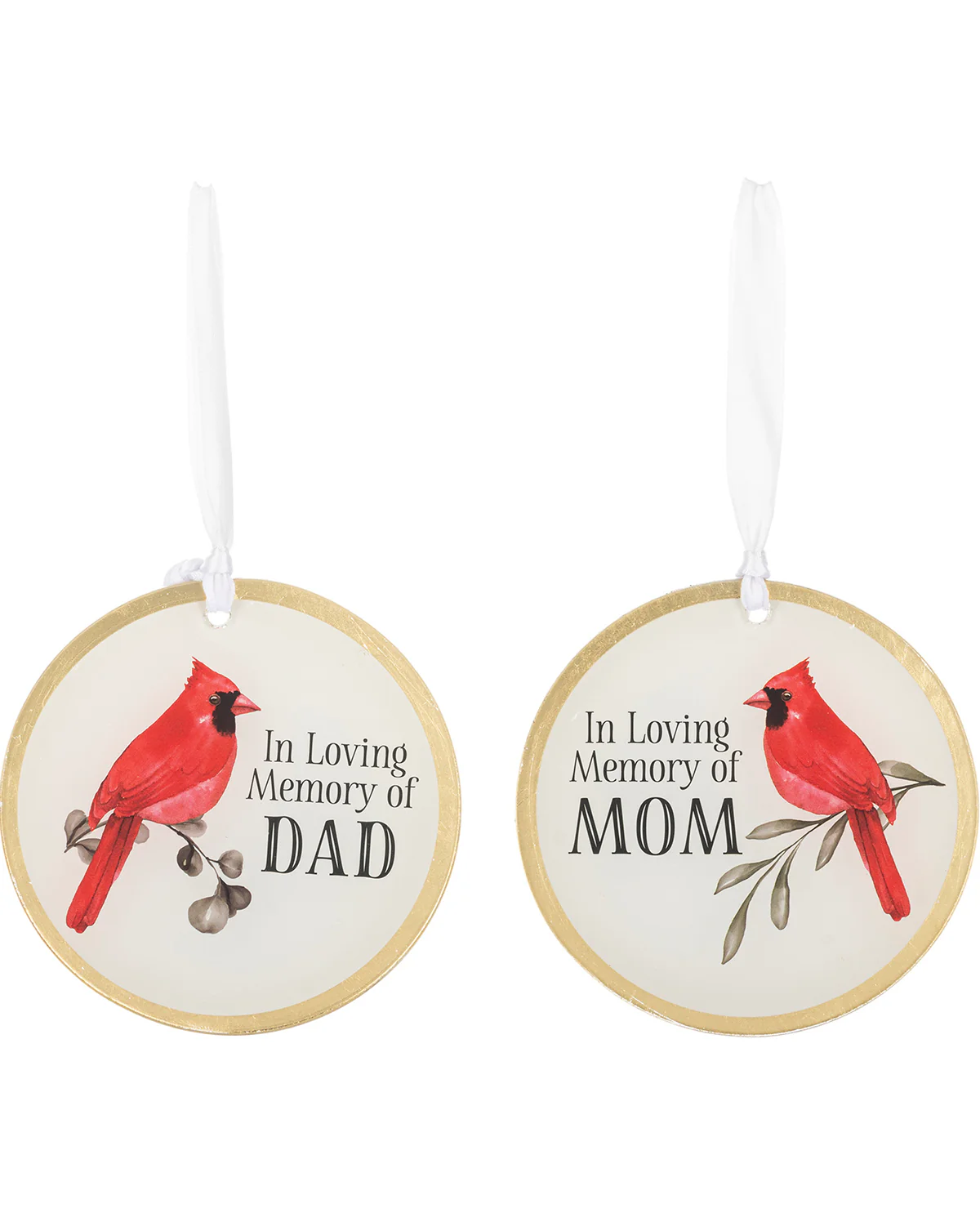 Cardinal Mom/Dad Memorial Ornament - Image 3