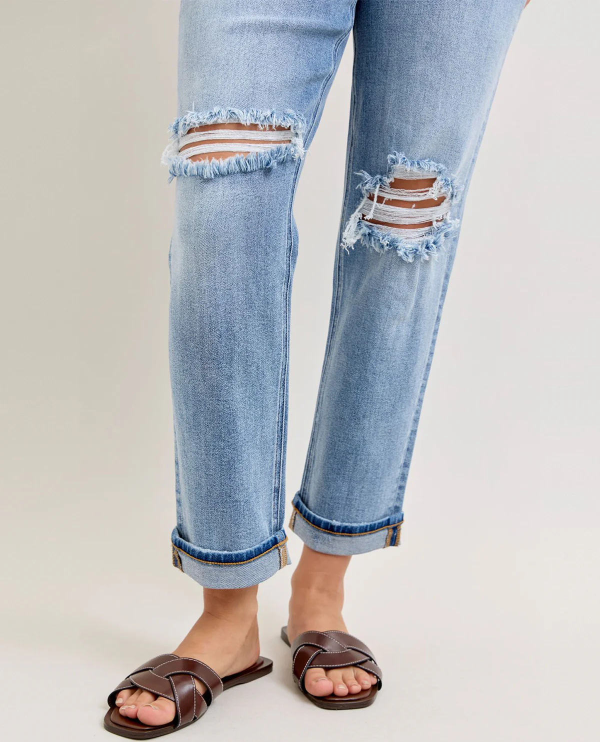 Judy Blue Mr Boyfriend Jeans With Rips In Knees - Image 5