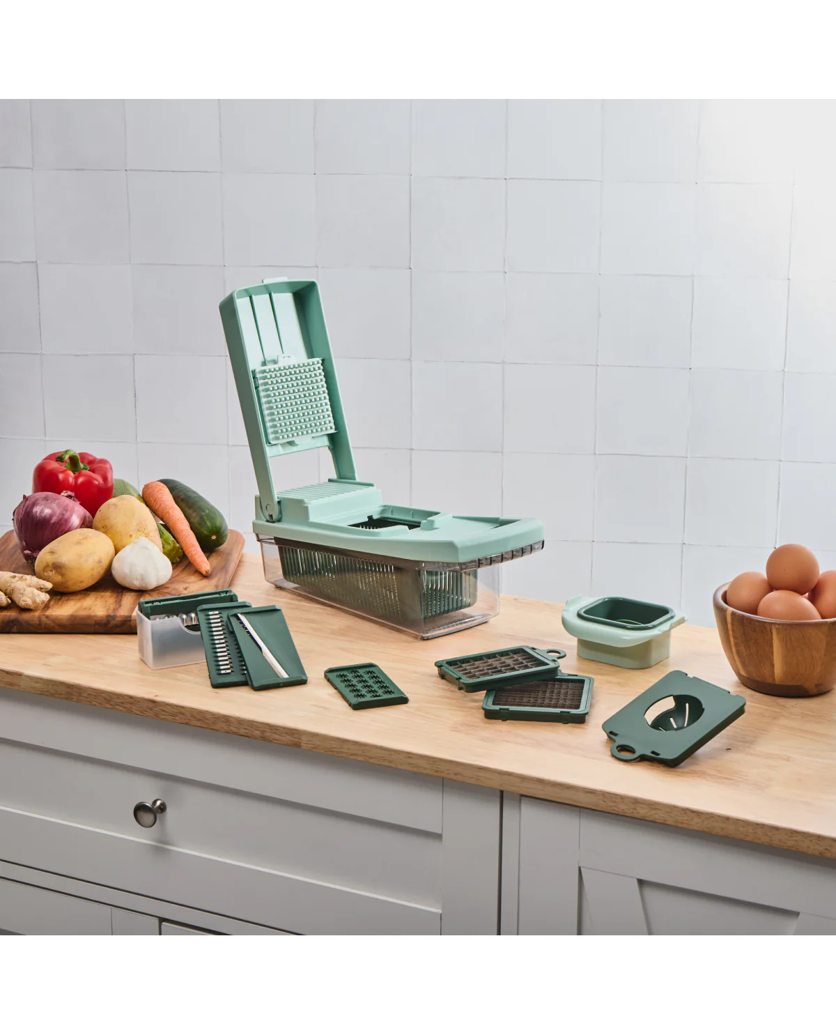 Multifunctional Food Chopper And Slicer - Green - Image 4