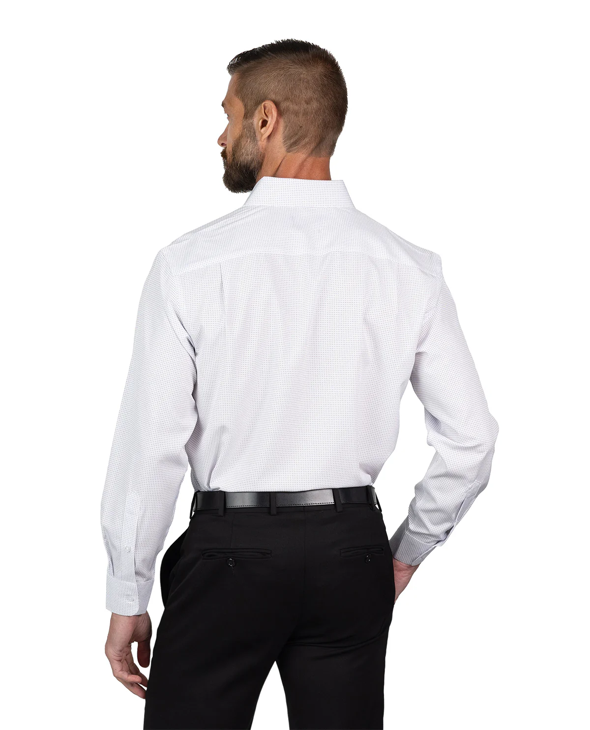 Nautica Men's White, Navy, & Burgundy Long Sleeve Super Shirt - Image 4