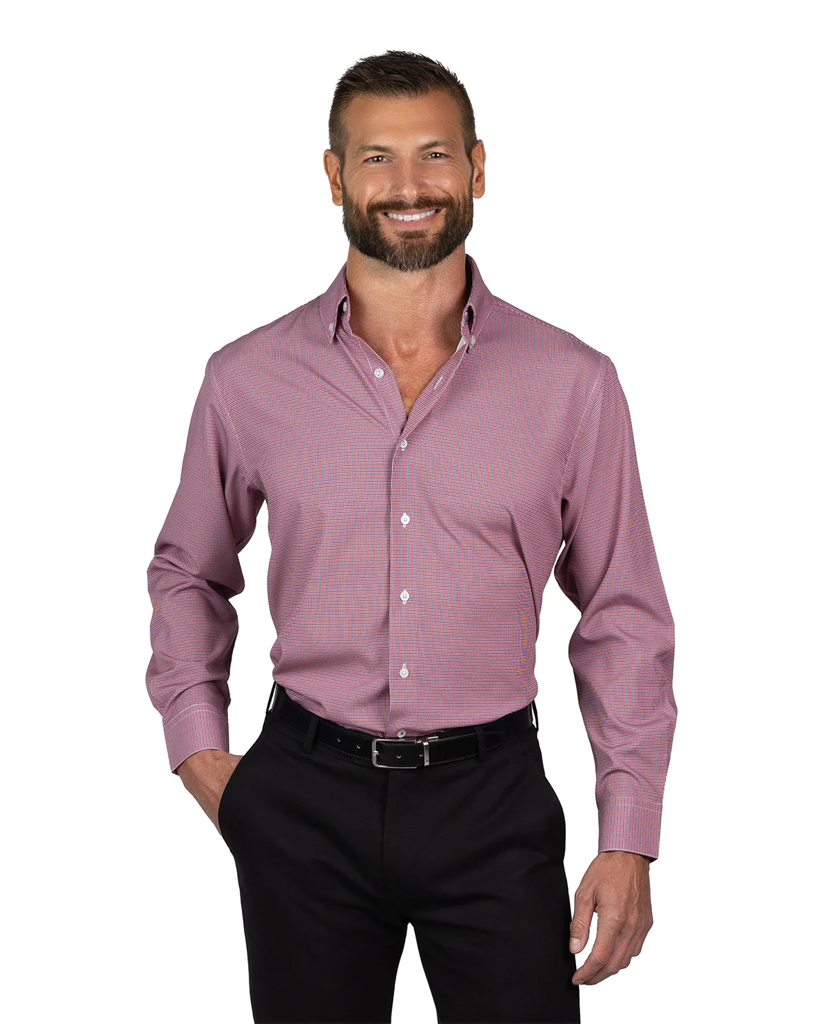 Nautica Men's Red, White, & Blue Long Sleeve Super Shirt - Image 3