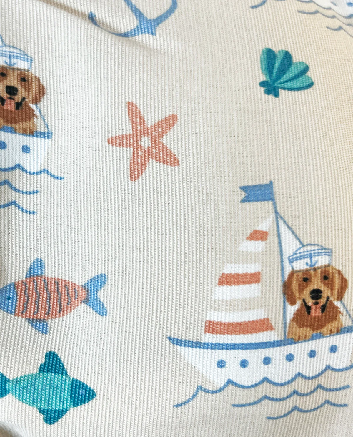 Nautical Sail Pup Pet Bed 27x36 - Image 2