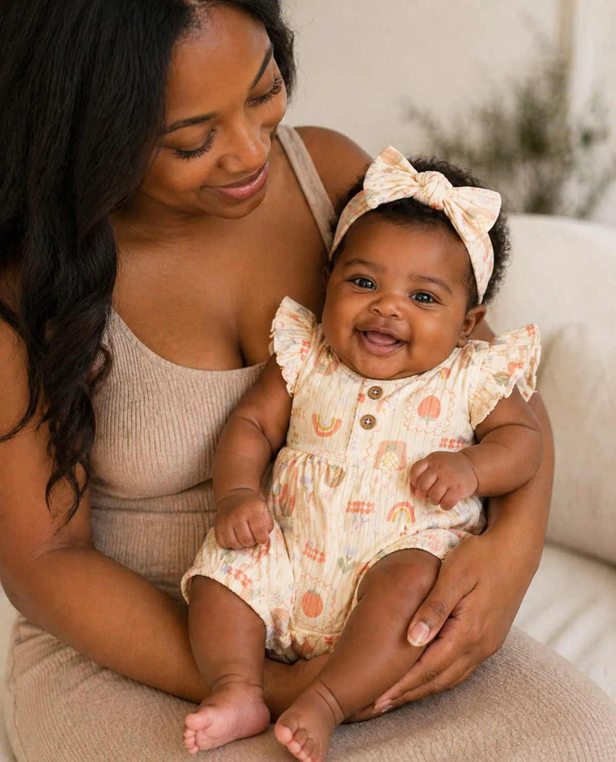 Willow & Whimsy Newborn Girl Knit Sunsuits - Image 4