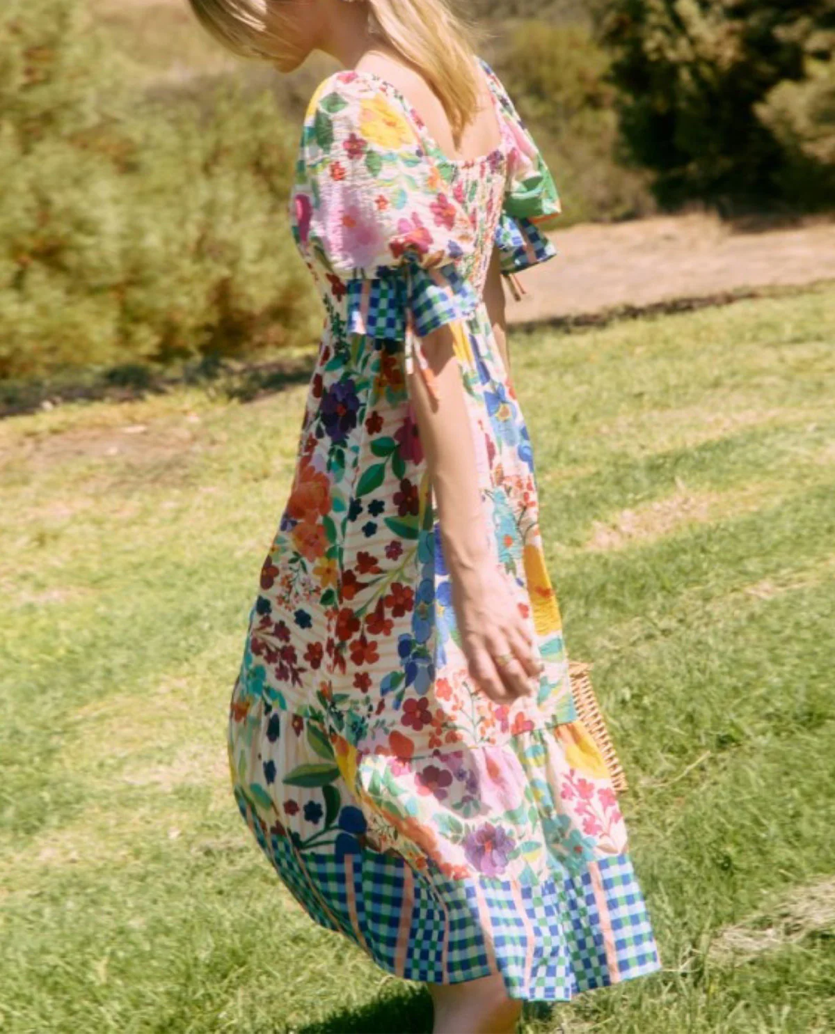 Oddi Floral Border Print Dress Carnival Bloom - Image 3