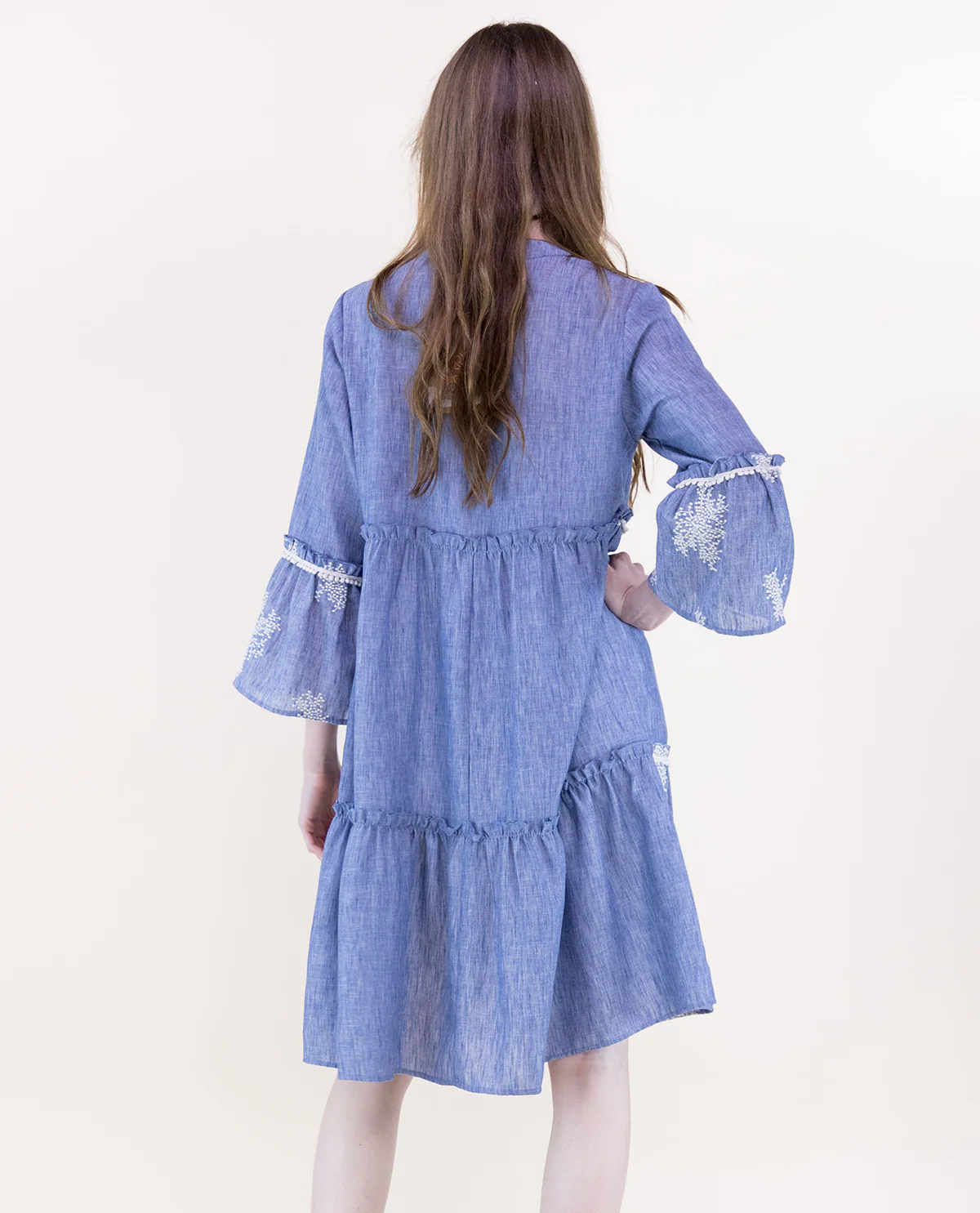 Original USA Tiered Shirt Dress Denim - Image 2