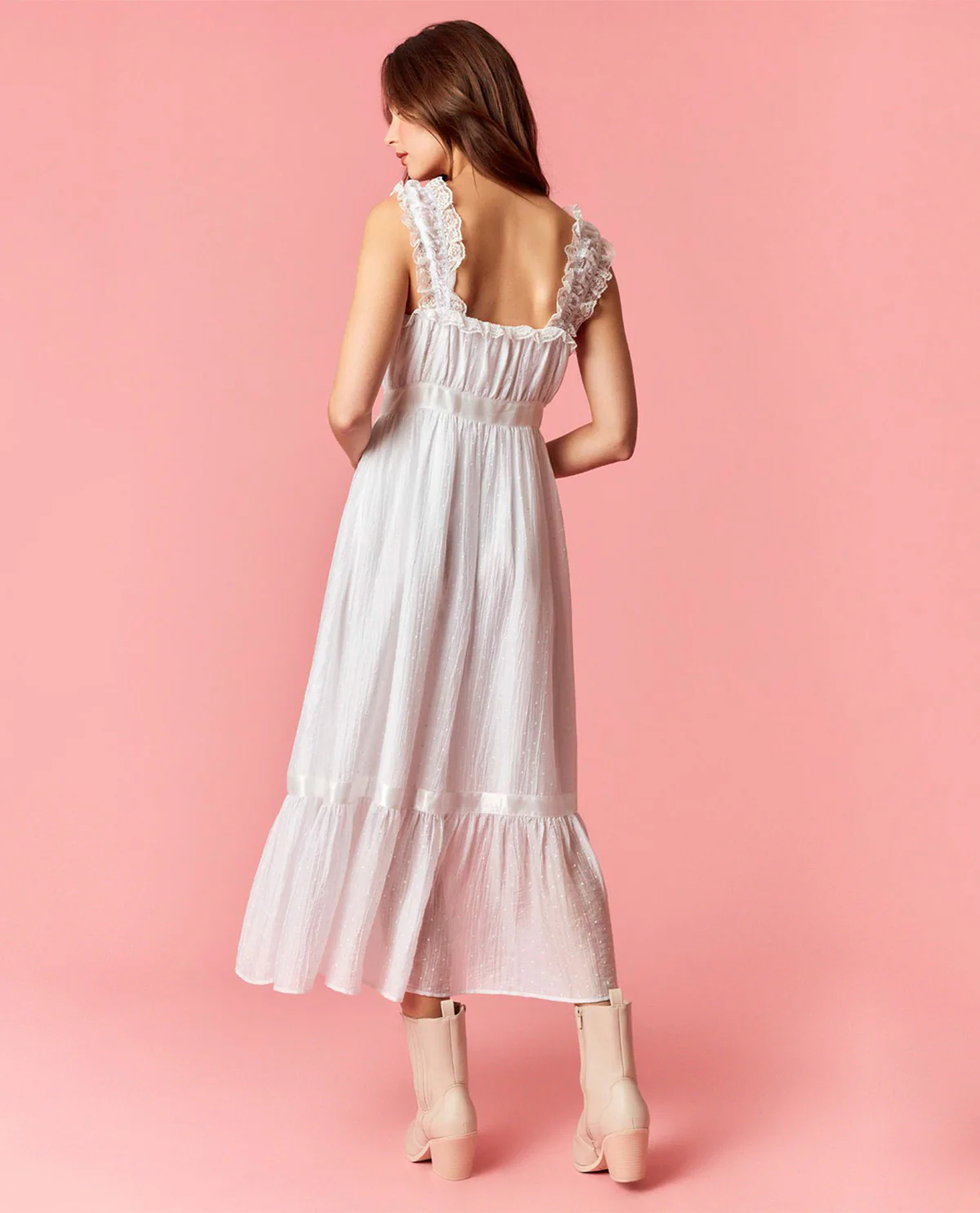 Peach Love Dress White - Image 2