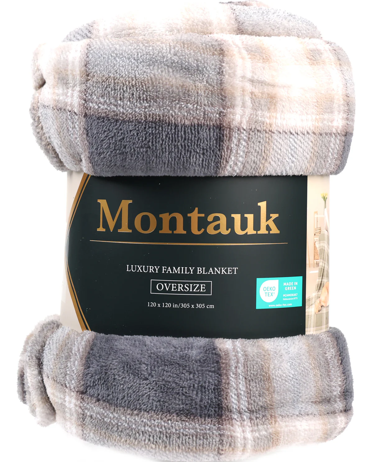 Plaid Luxury Shearling Family Blanket - Image 3