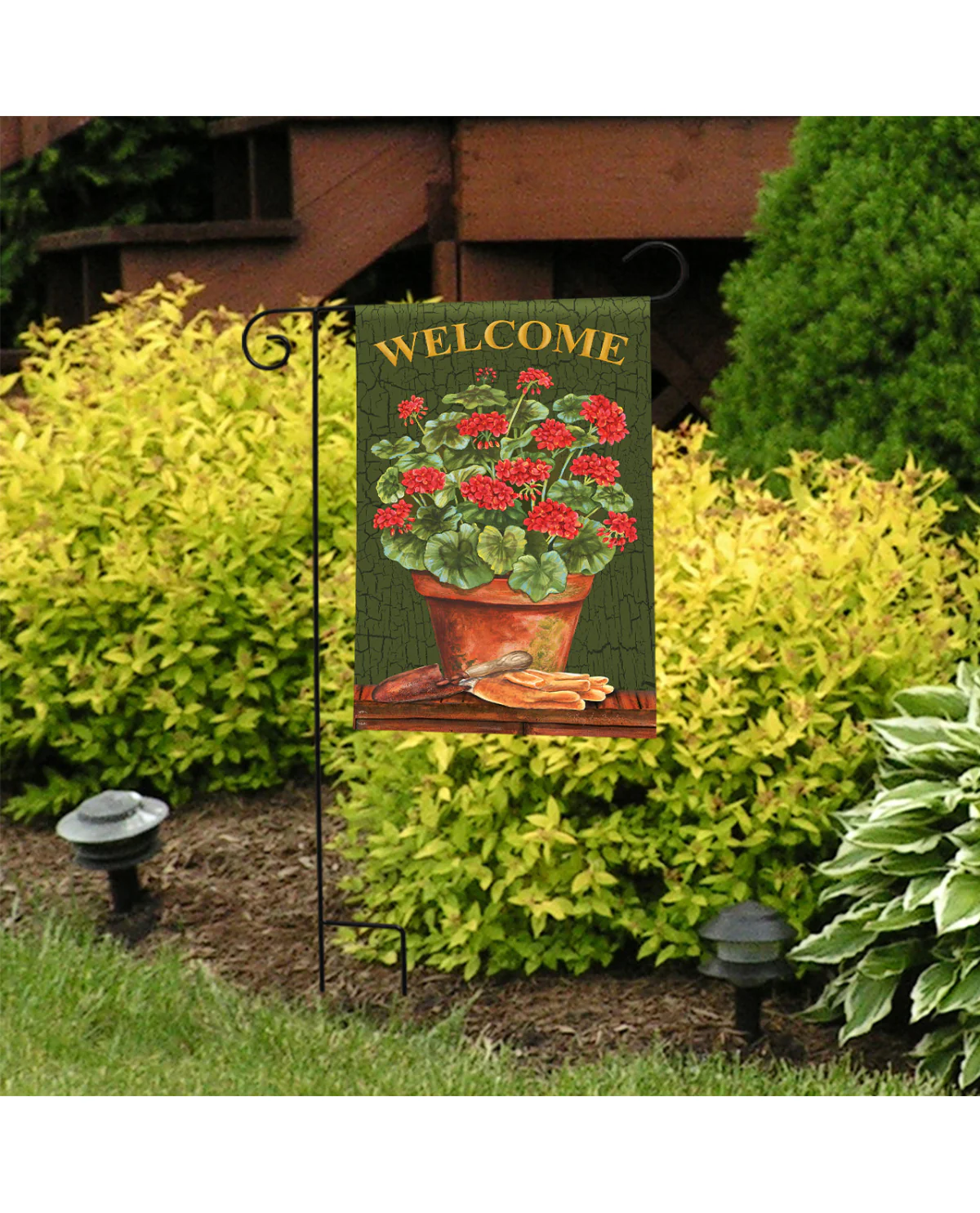 Potted Geraniums Garden Flag - Image 2