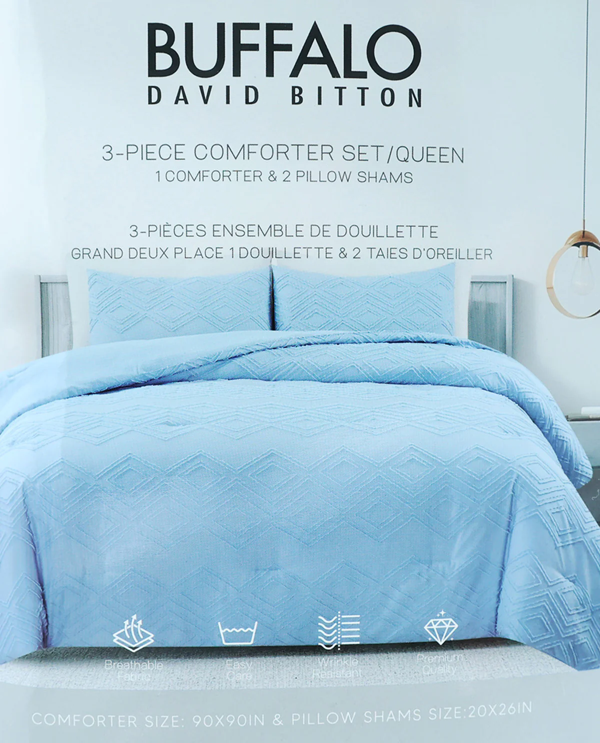Queen Blue Dolenson Comforter Set - Image 4