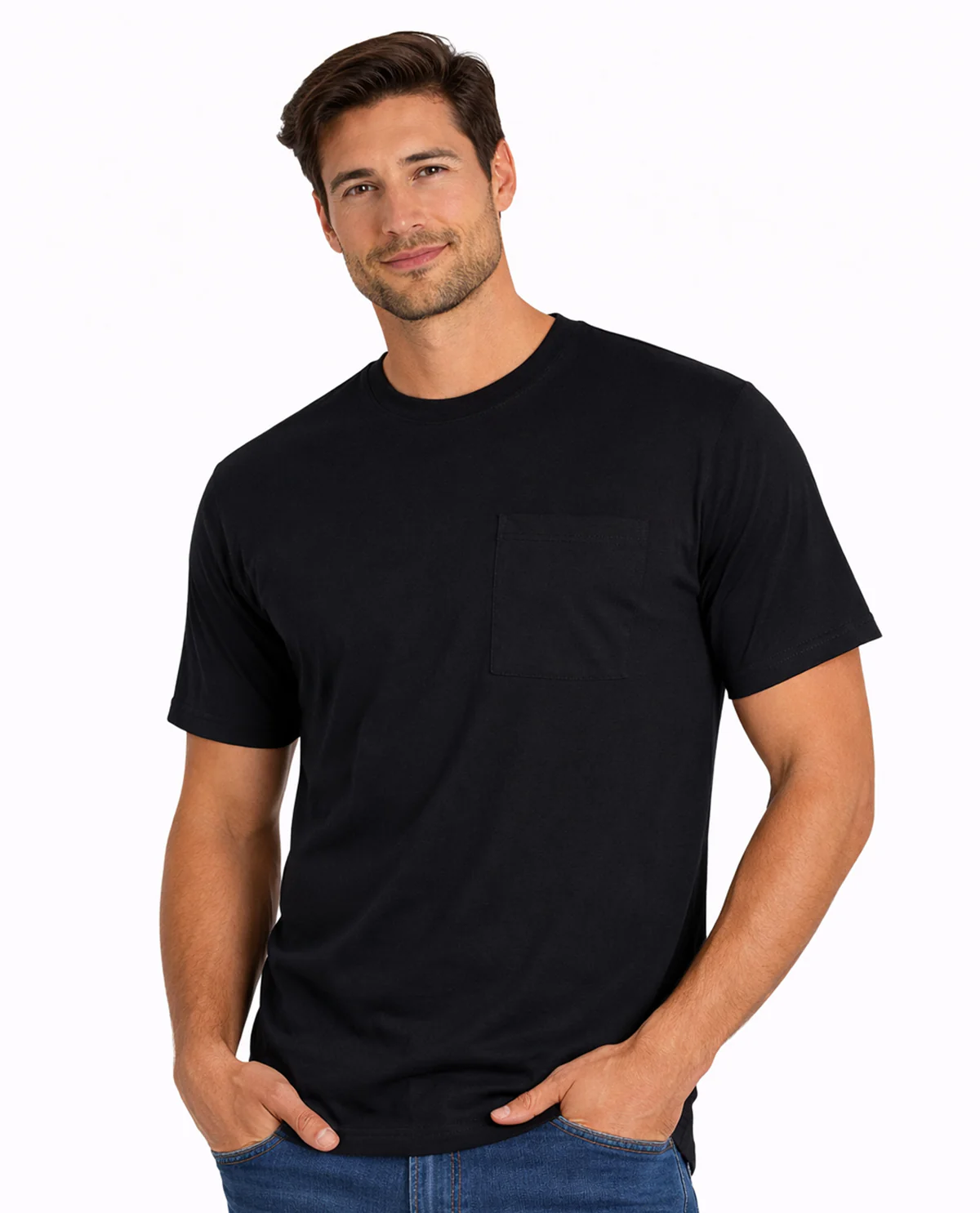 Real Essentials Cotton Short Sleeve Pocket Tee - Image 5