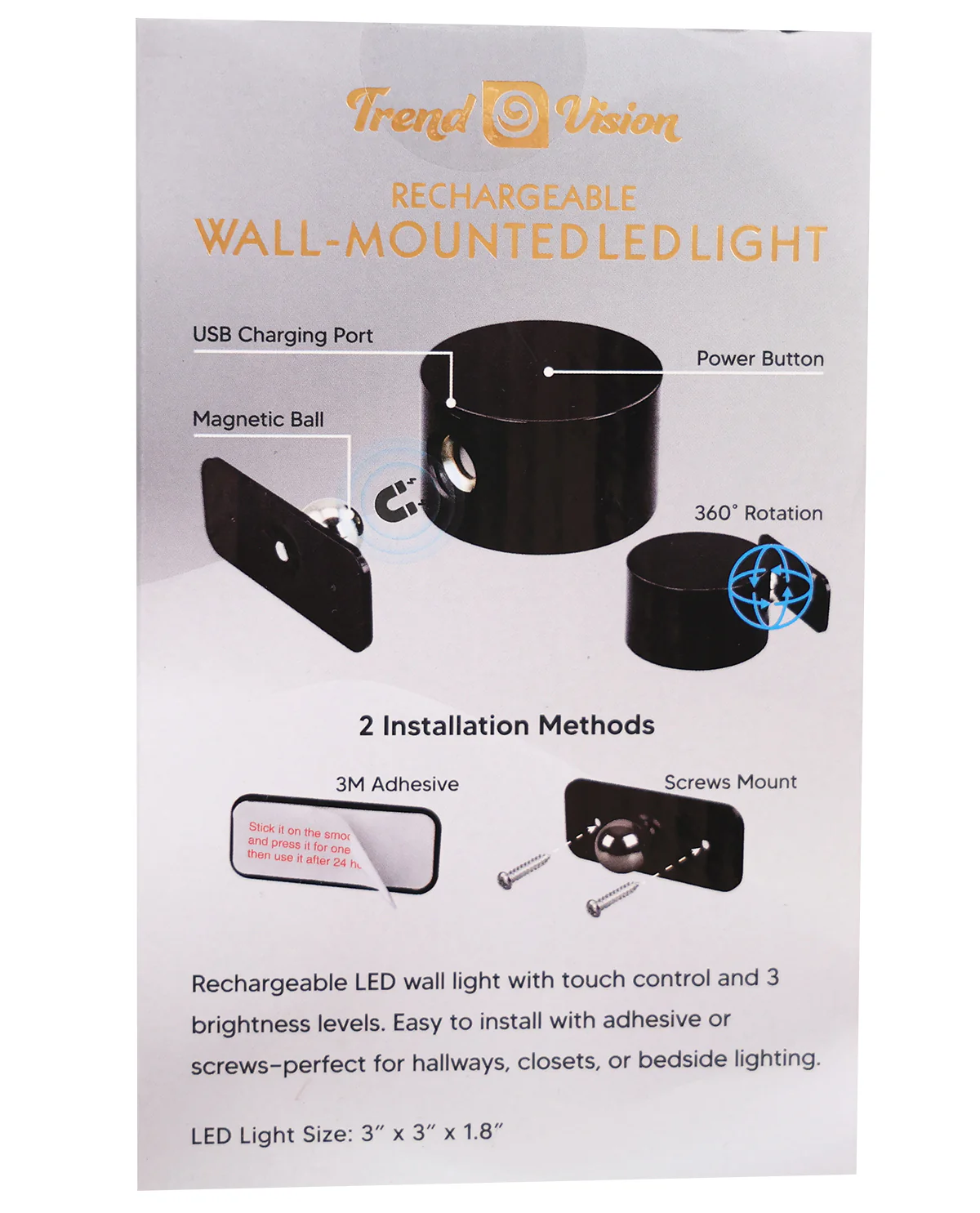 Rechargeable Wall Mounted LED Light - Image 2