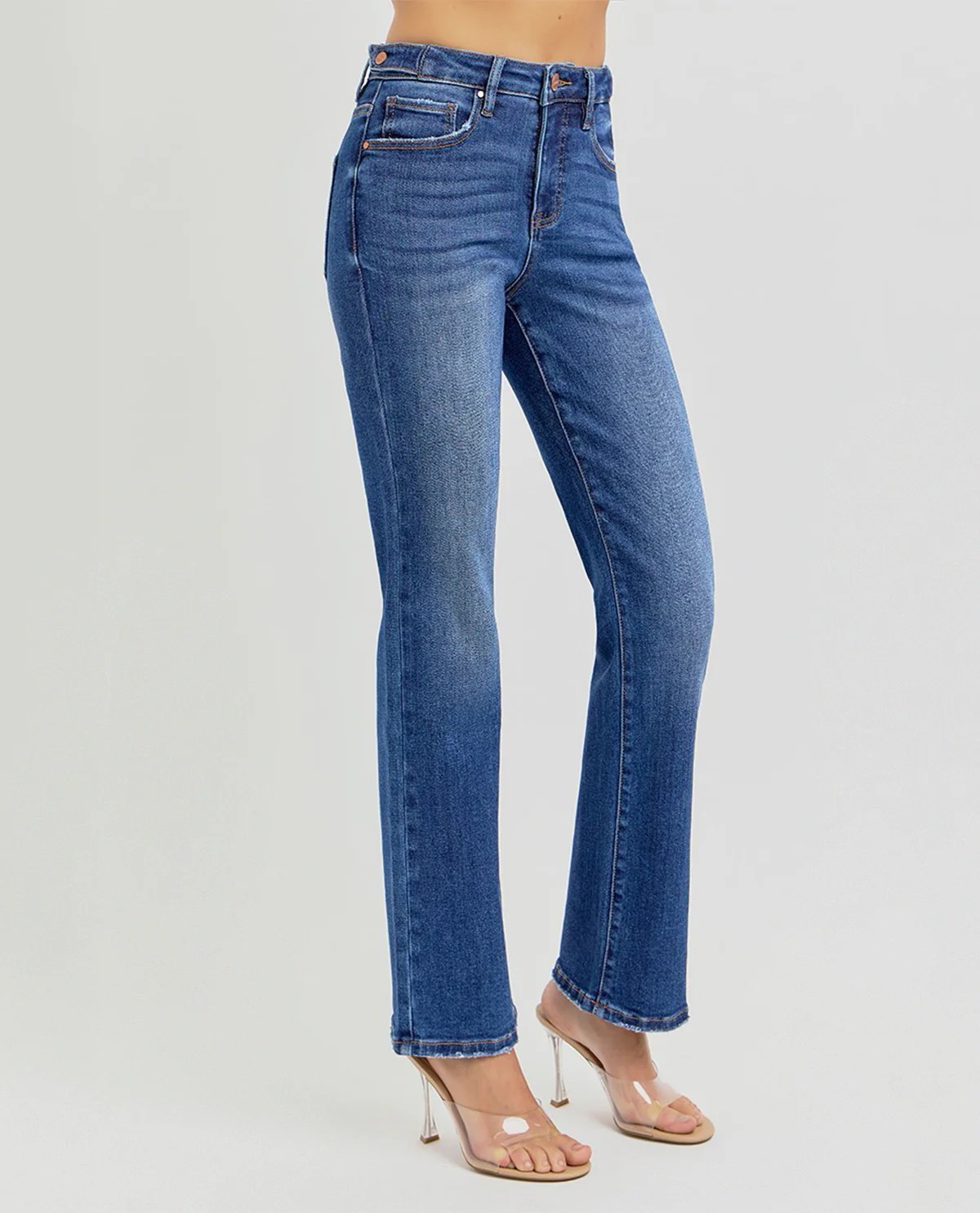 Risen High Rise Ankle Jeans Dark Denim - Image 2