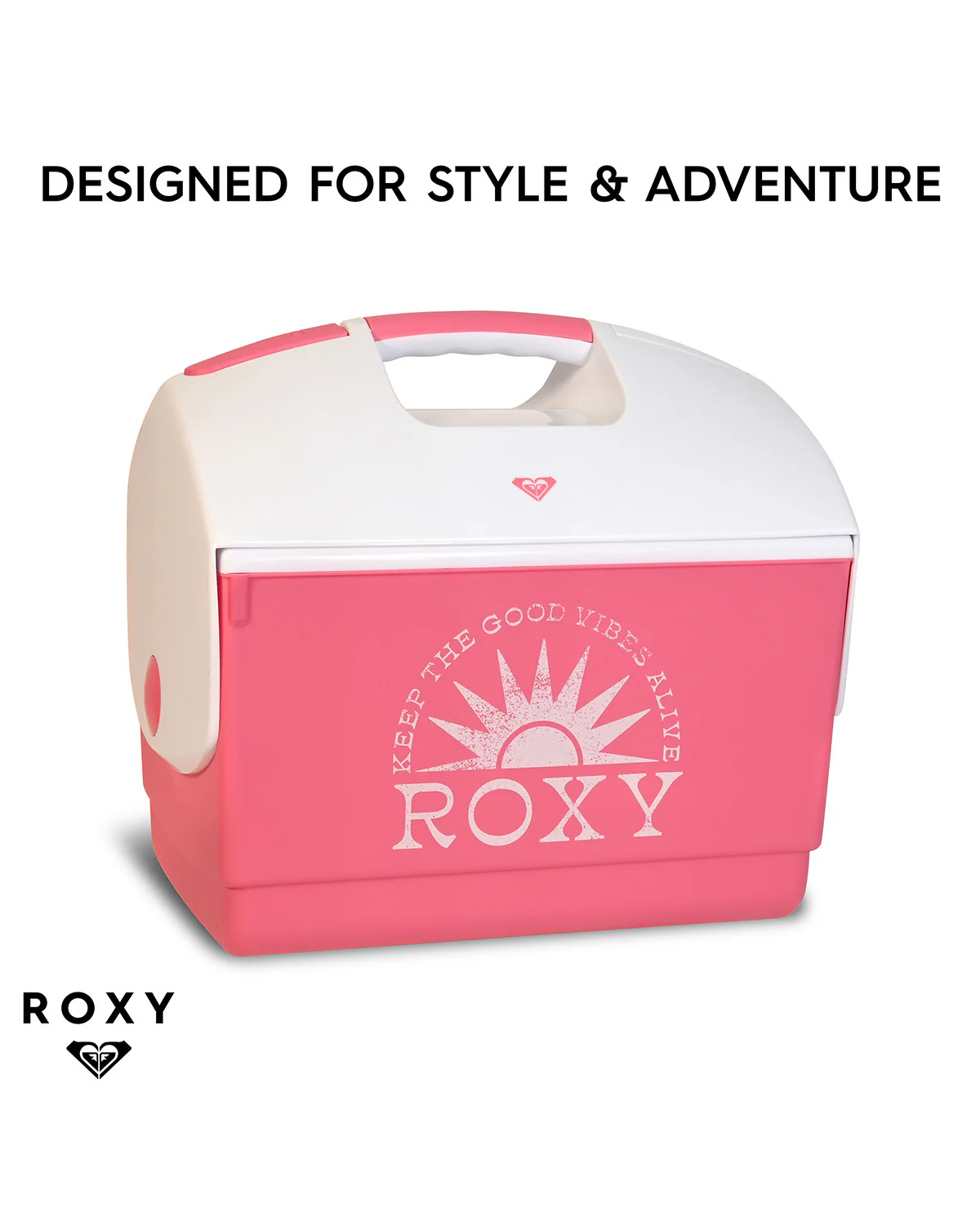 Roxy 12qt Hard Sided Cooler Blue/Pink 9 Cans - Image 2