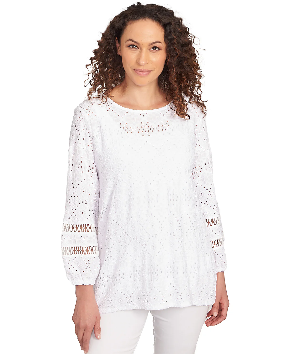 Ruby Road Petite Color Crush Diamond Knit Top - Image 2