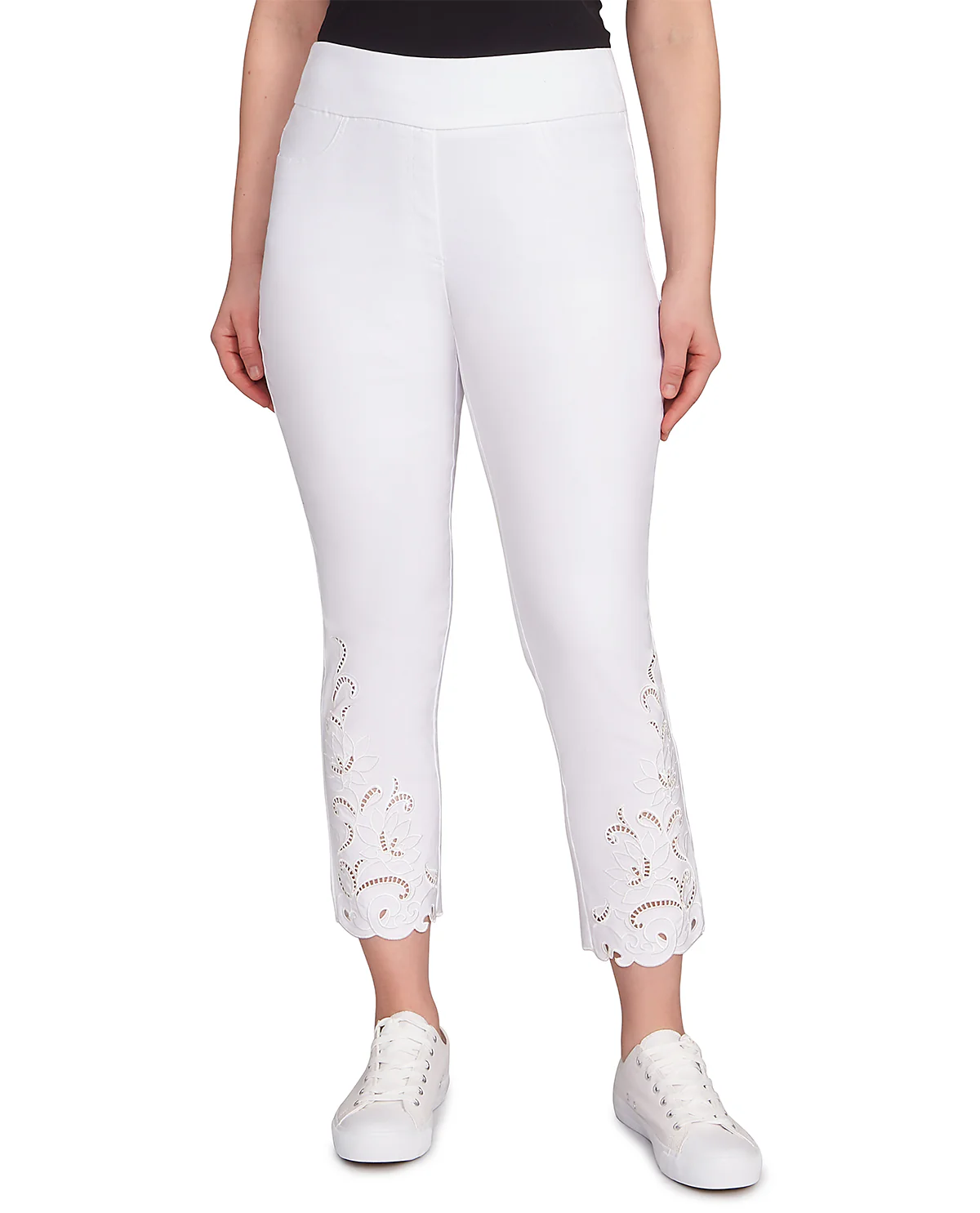 Ruby Road Petite Color Crush Embroidered Silky Pant - Image 2
