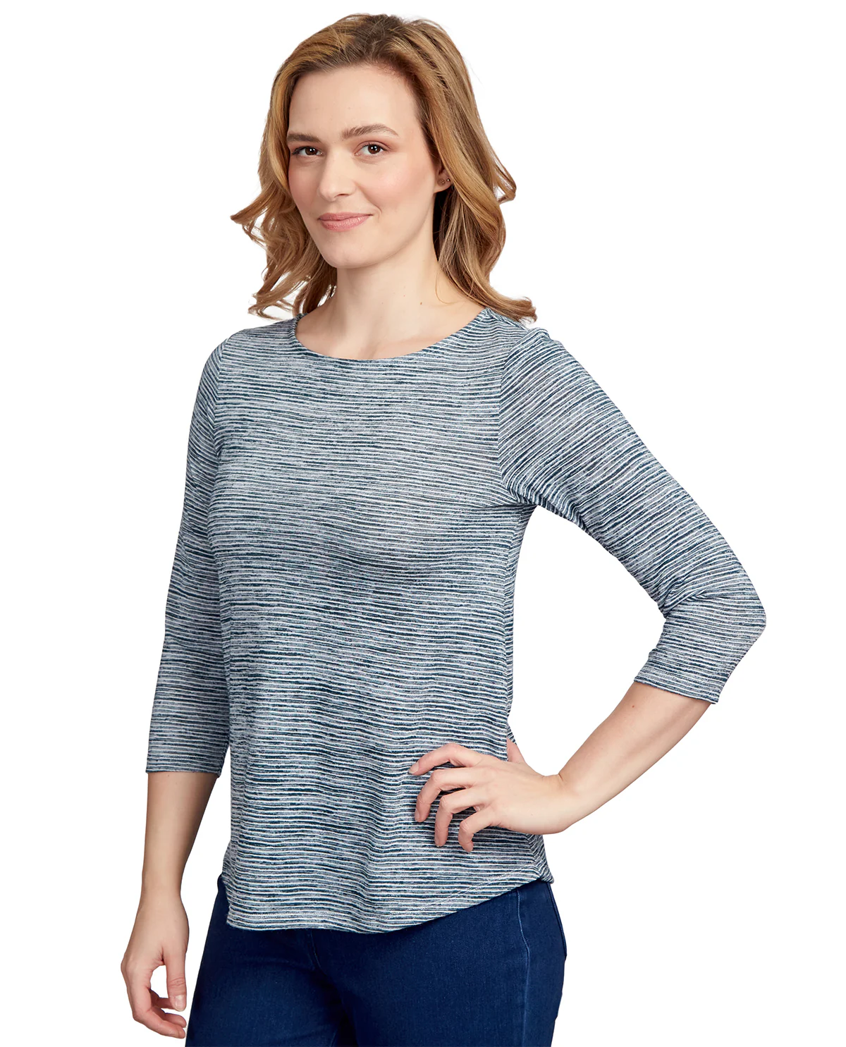 Ruby Road Missy Must Haves Dyed Stripe Knit Top - Image 8