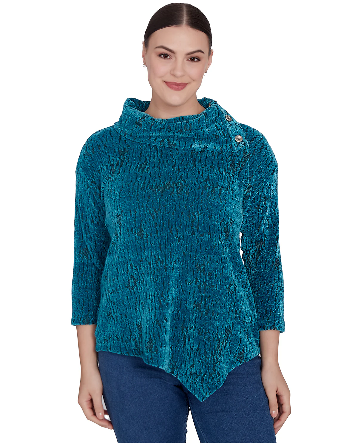 Ruby Road Must Haves II 3/4 Sleeve Chenille Knit Top - Image 3
