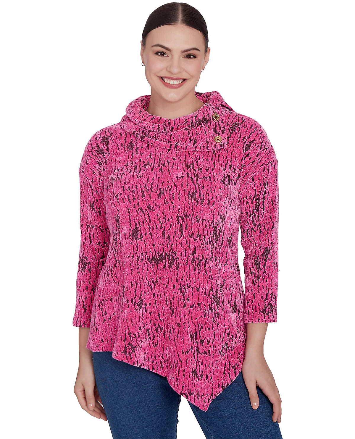 Ruby Road Must Haves II 3/4 Sleeve Chenille Knit Top - Image 4