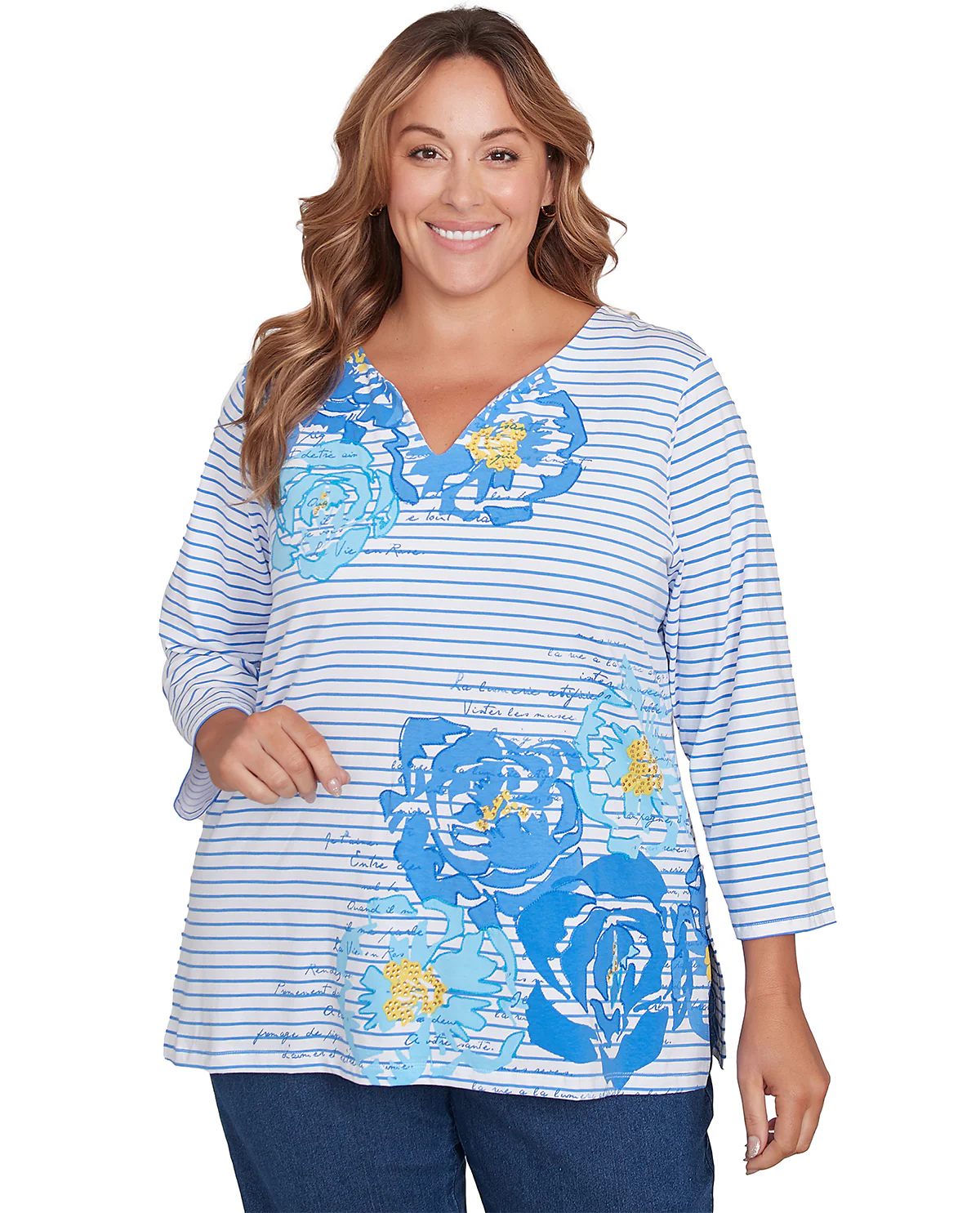 Ruby Road Must Haves Script Knit Top - Image 2