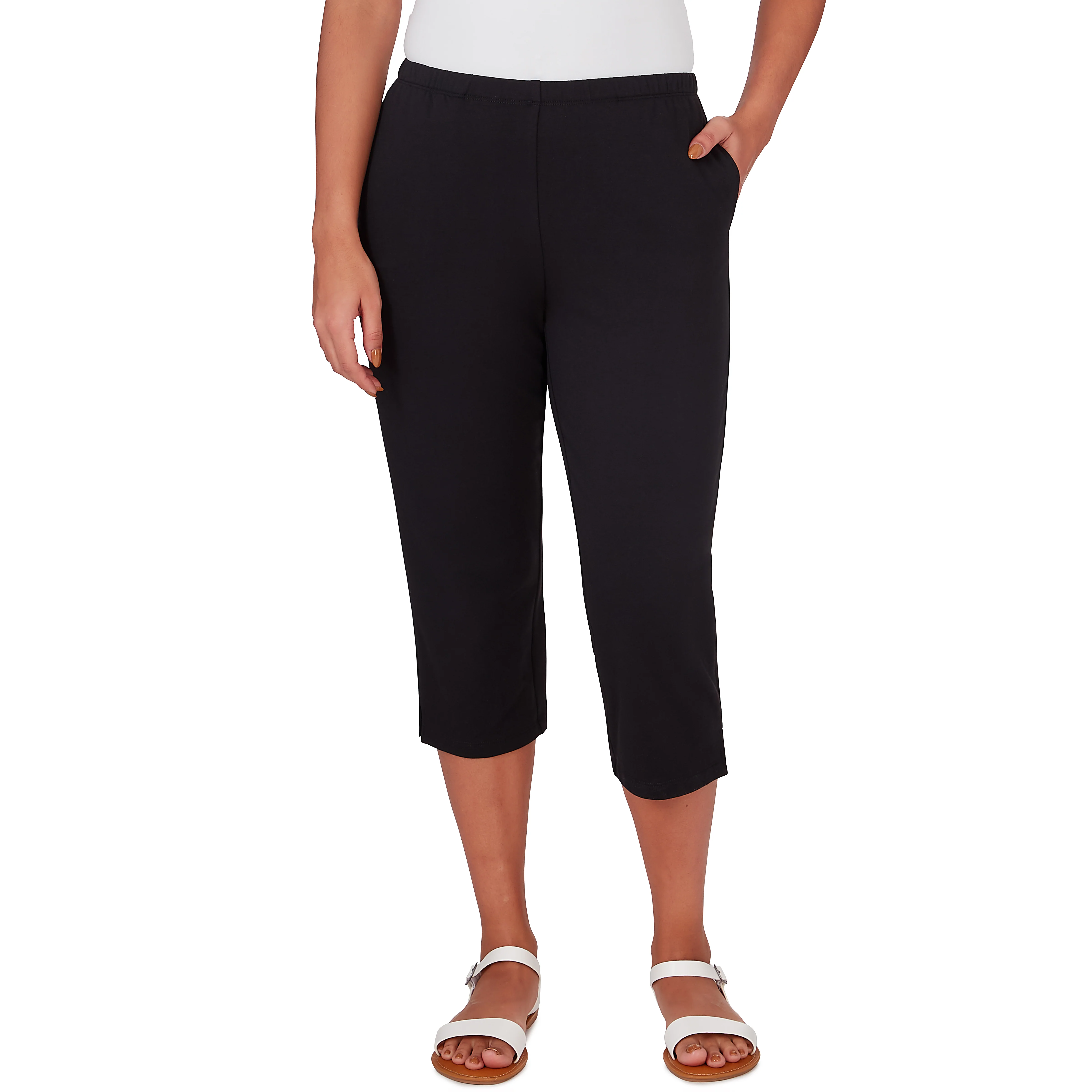 Ruby Road Prints Charming Solid Terry Capri - Image 2