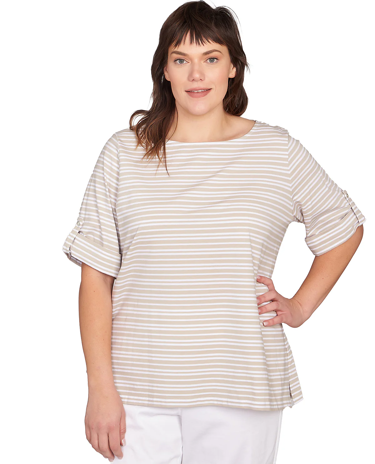Ruby Road Puttin On the Prints Stripe Knit Top - Image 2