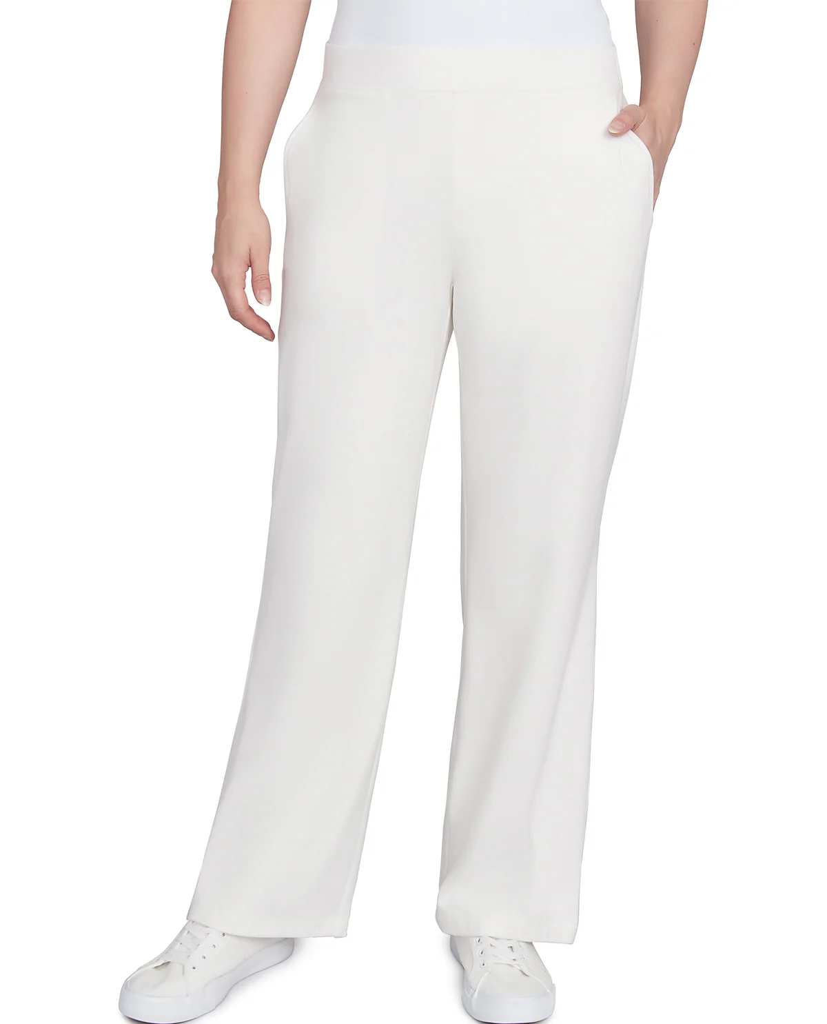 Ruby Road Petite Casual Luxe Pullon Rib Straight Pant - Image 2