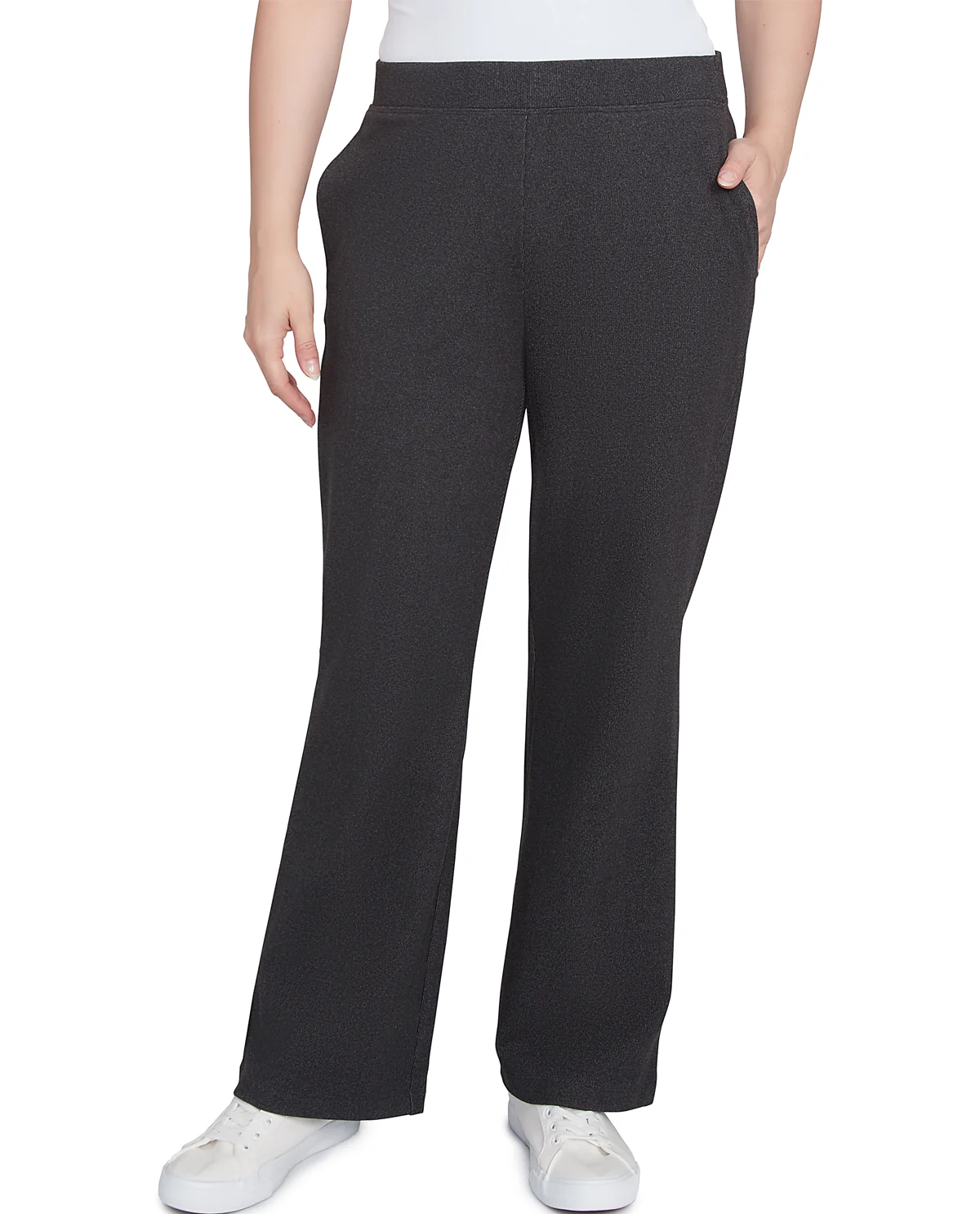 Ruby Road Petite Casual Luxe Pullon Rib Straight Pant - Image 3